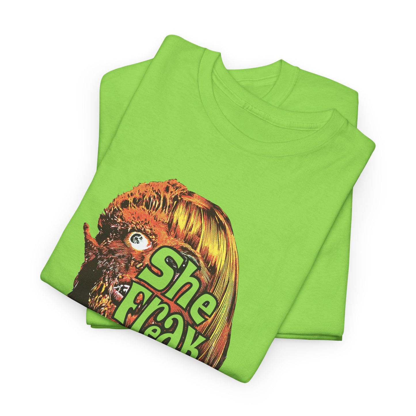 she freak 1967 exploitation horror film comic halftone style tshirt