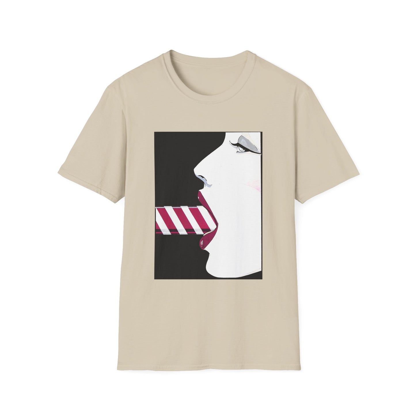 patrick nagel candy cane tshirt
