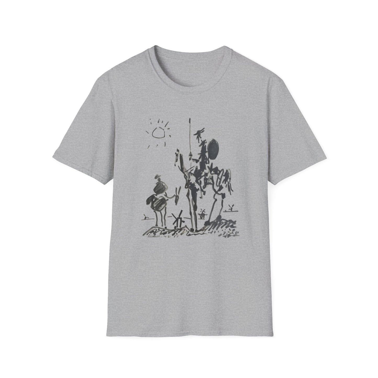 1955 don quixote illustration by pablo ruiz picasso tshirt