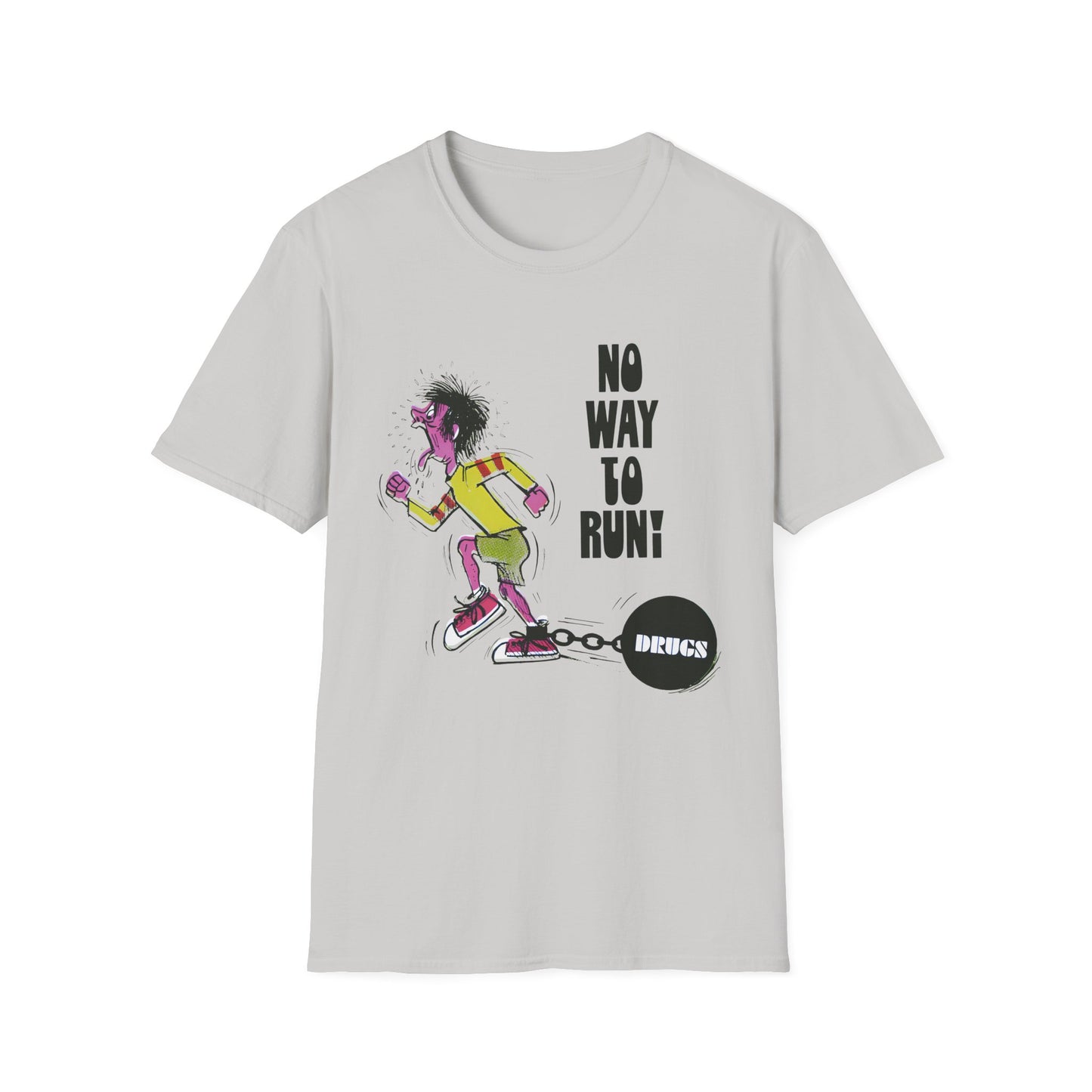 1960s/70s anti-drug poster no way to run (drugs) by smartset smarteen s.o.s tshirt