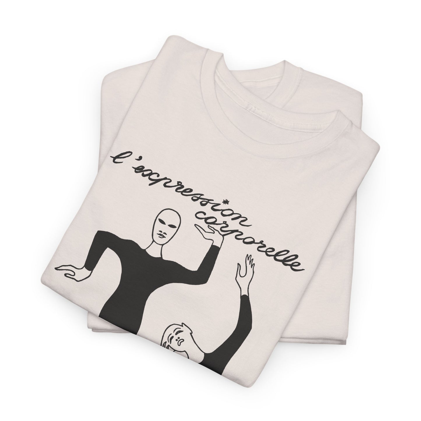 1968 french illustration of mimes from initiation au mime reproduction tshirt