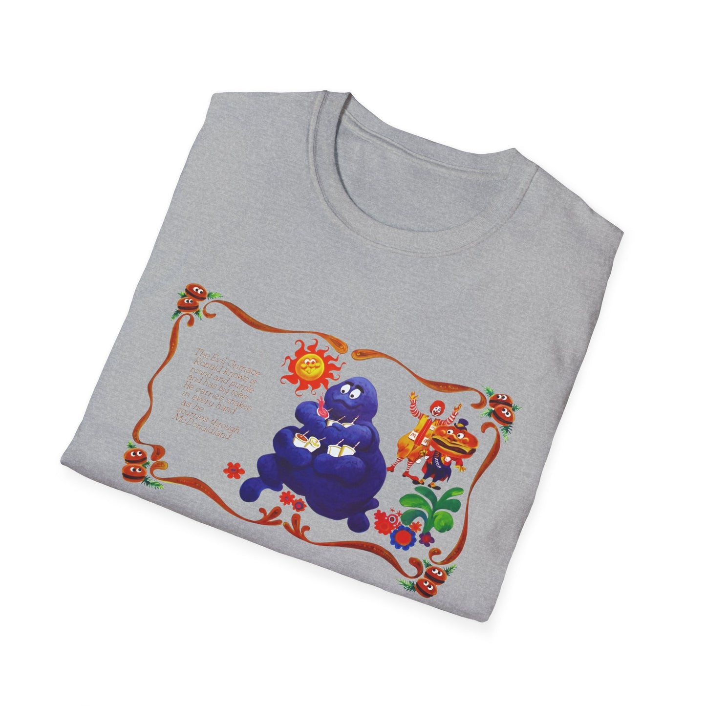 evil grimace vintage reproduction tshirt