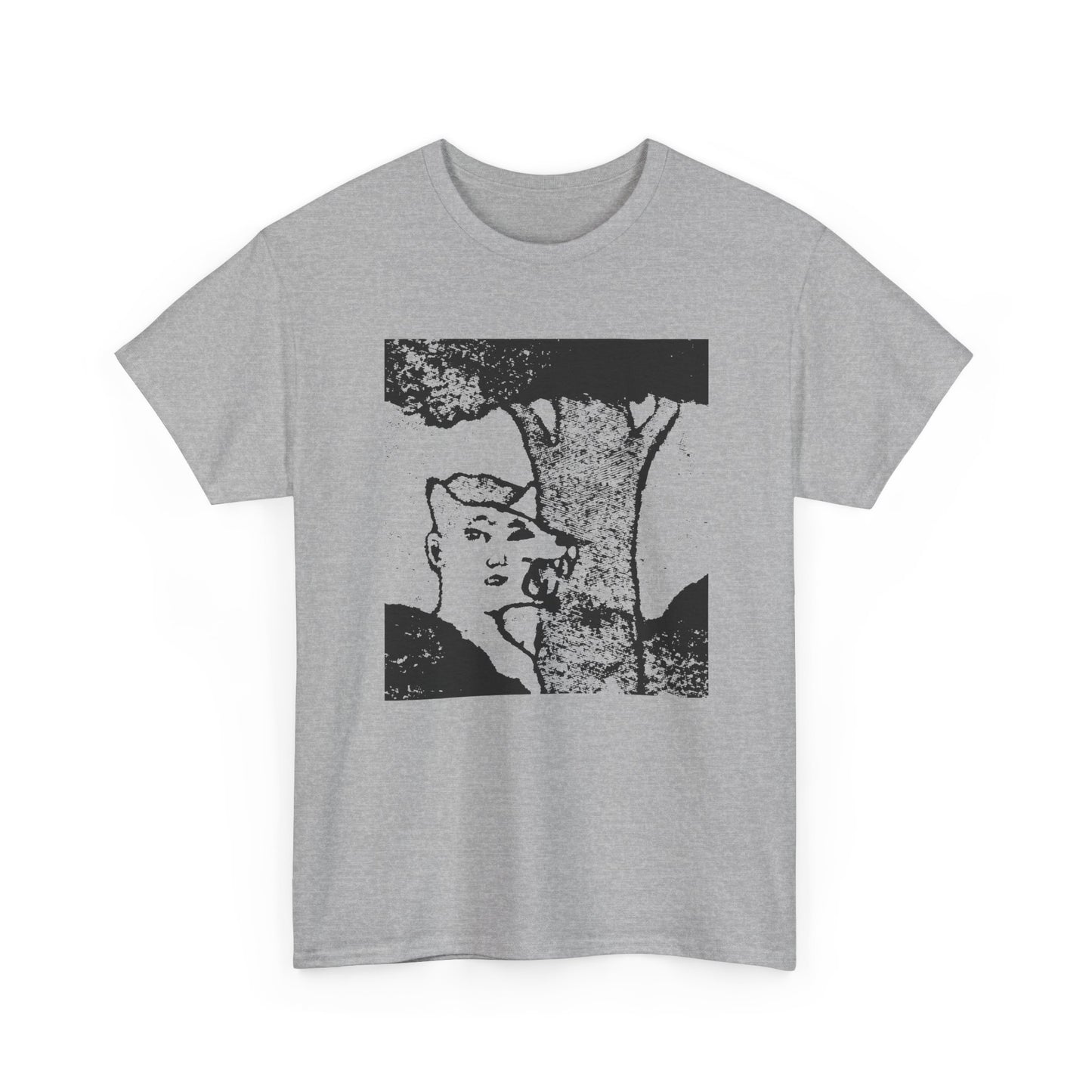 mid twentieth century the boy and the dog illusion artwork reproduction tshirt