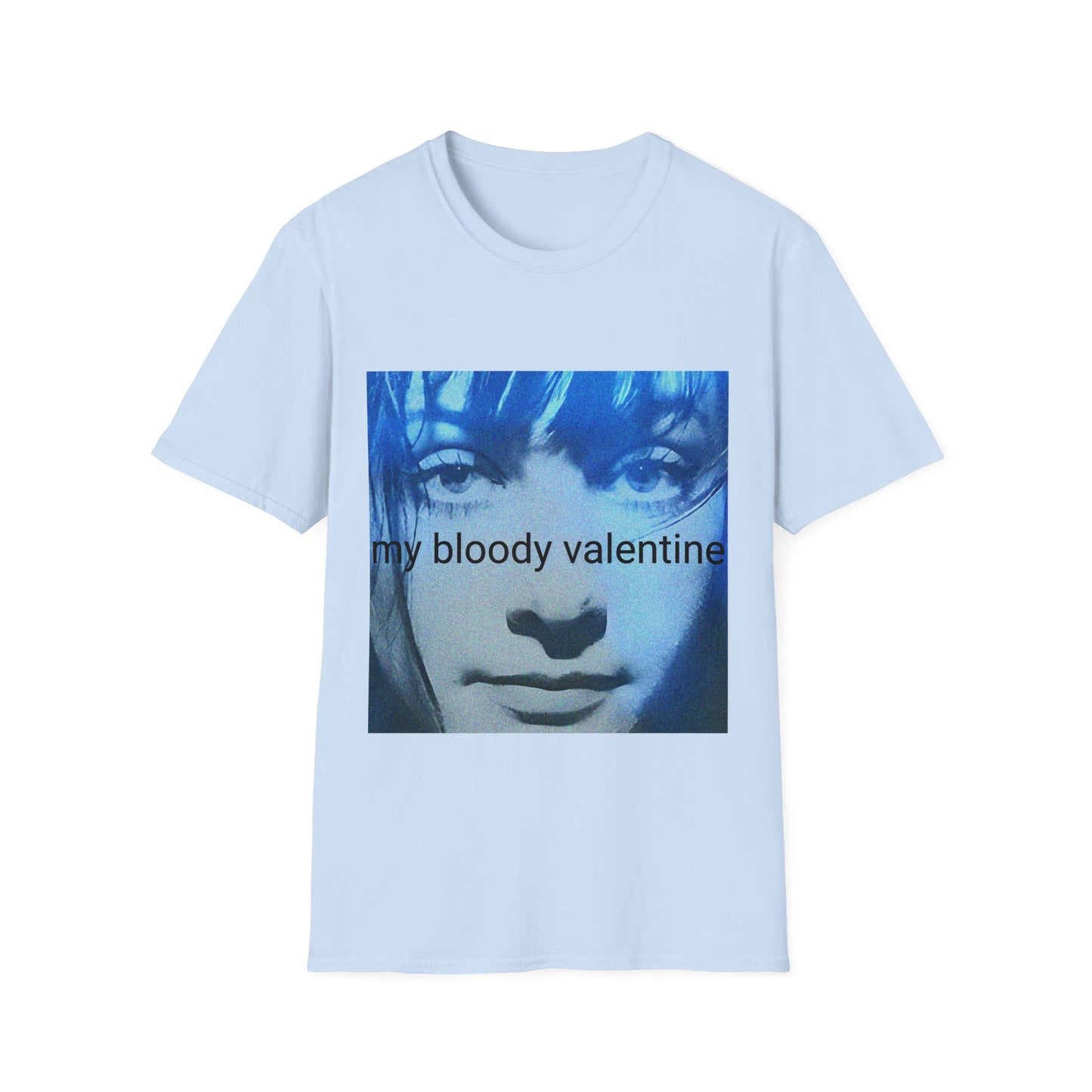 my bloody valentine belinda butcher close up in blue tshirt