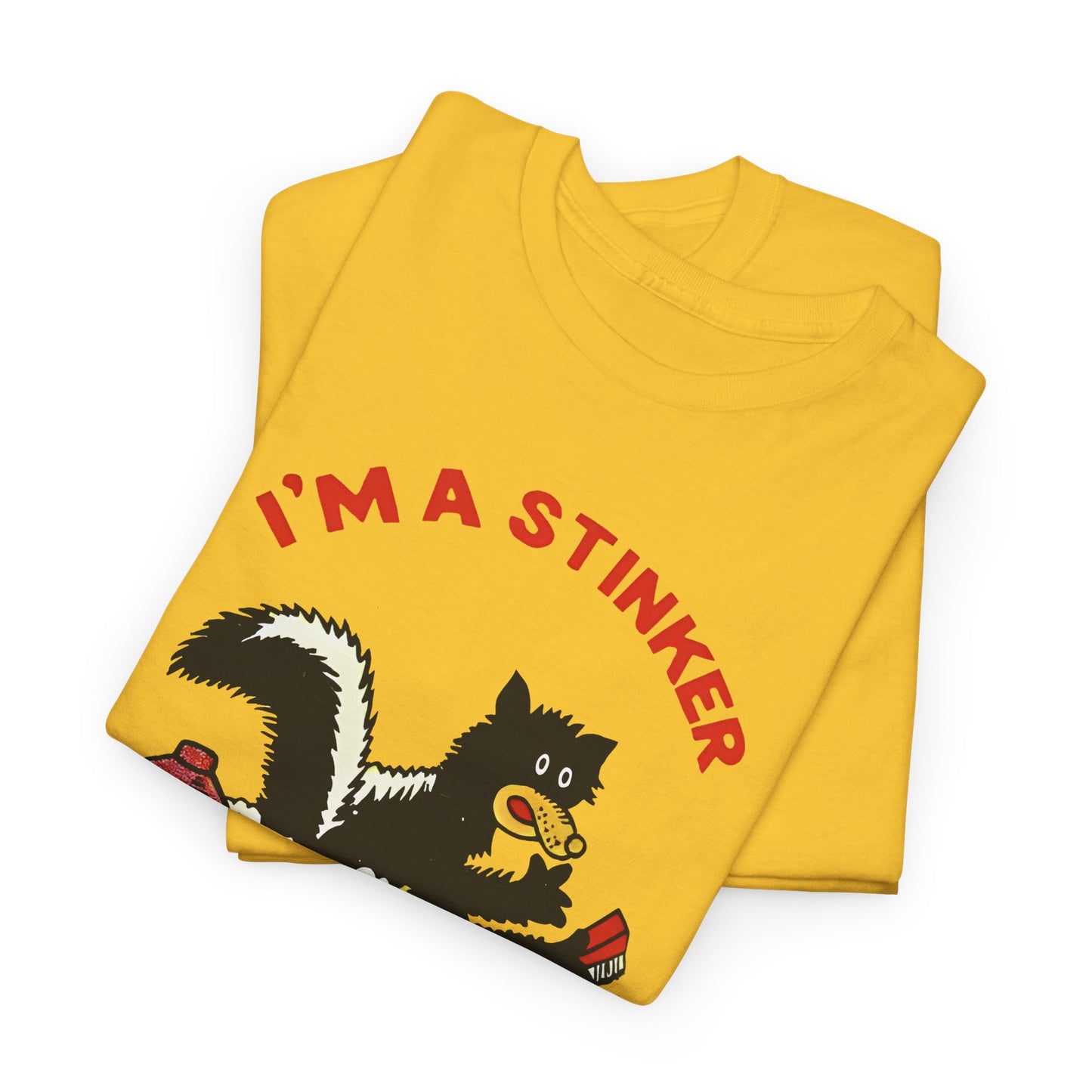 1960s skunk in bath i'm a stinker reproduction tshirt