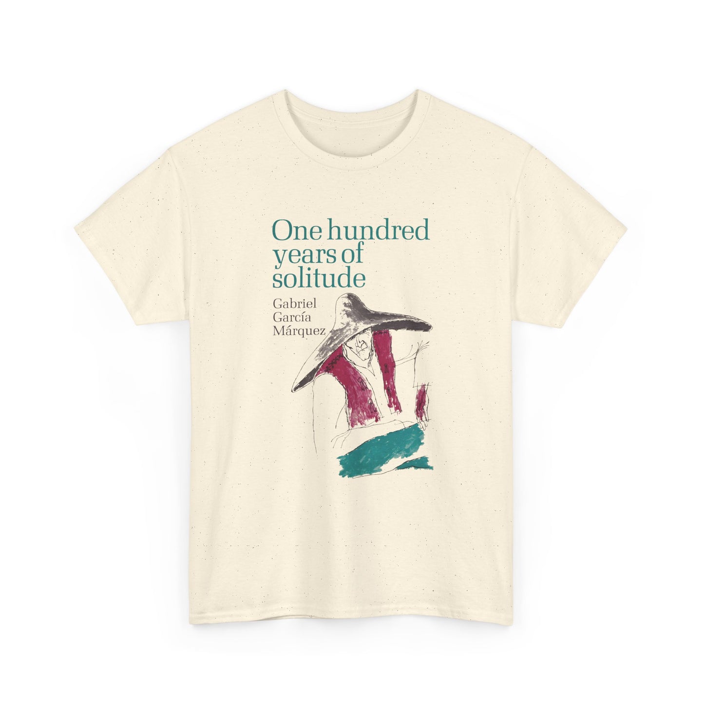 1967 gabriel garcía márquez "one hundred years of solitude" book cover tshirt