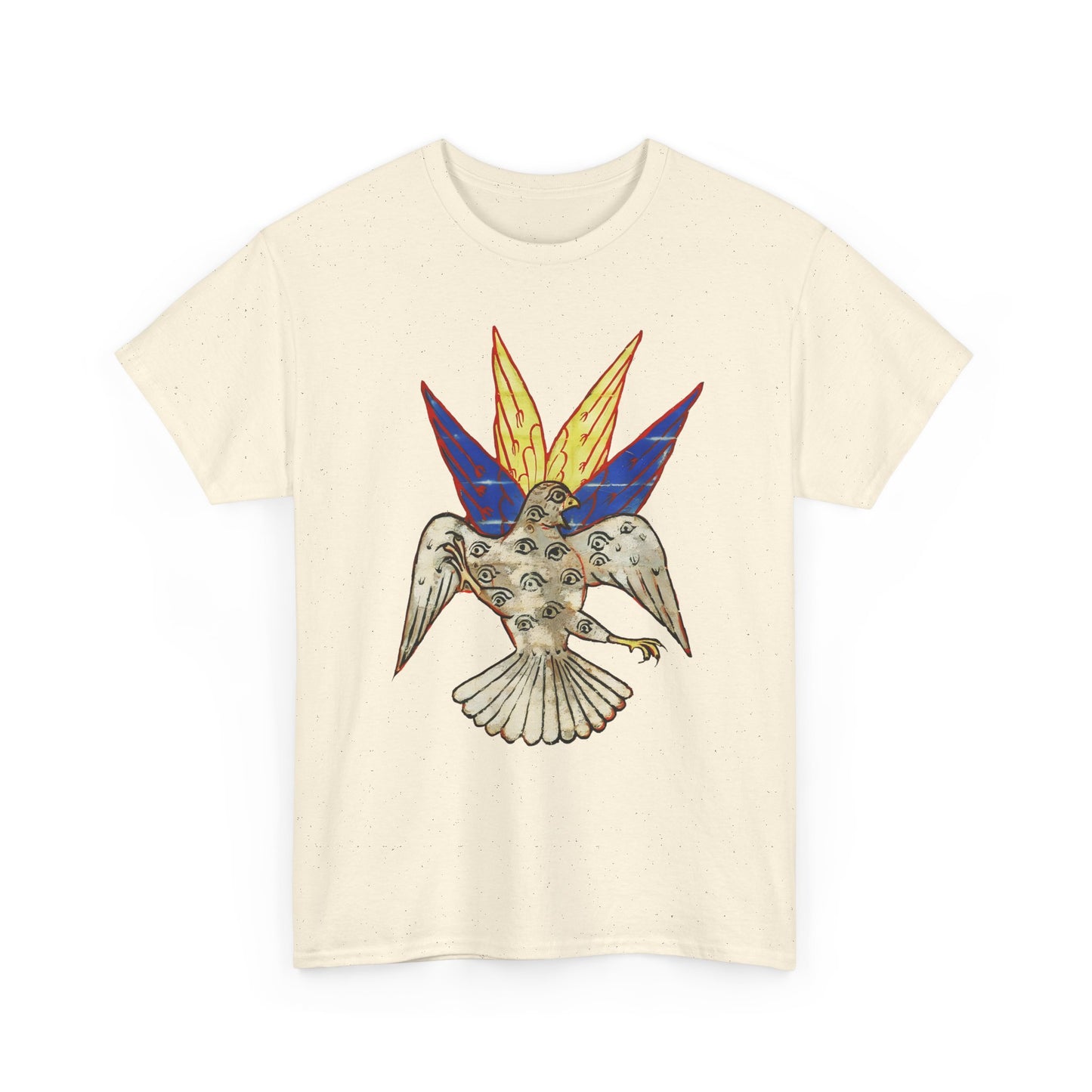 13th century gothic illuminated manuscript of the book of revelation seraph tshirt