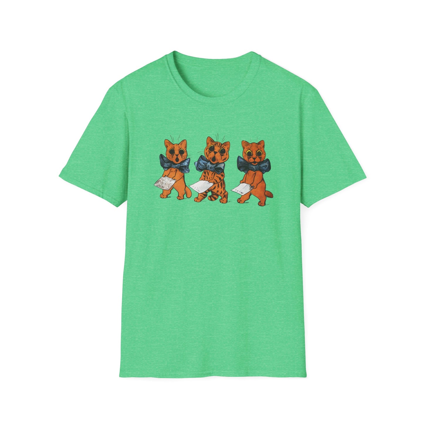 louis wain famous tenors colored lithograph reproduction tshirt