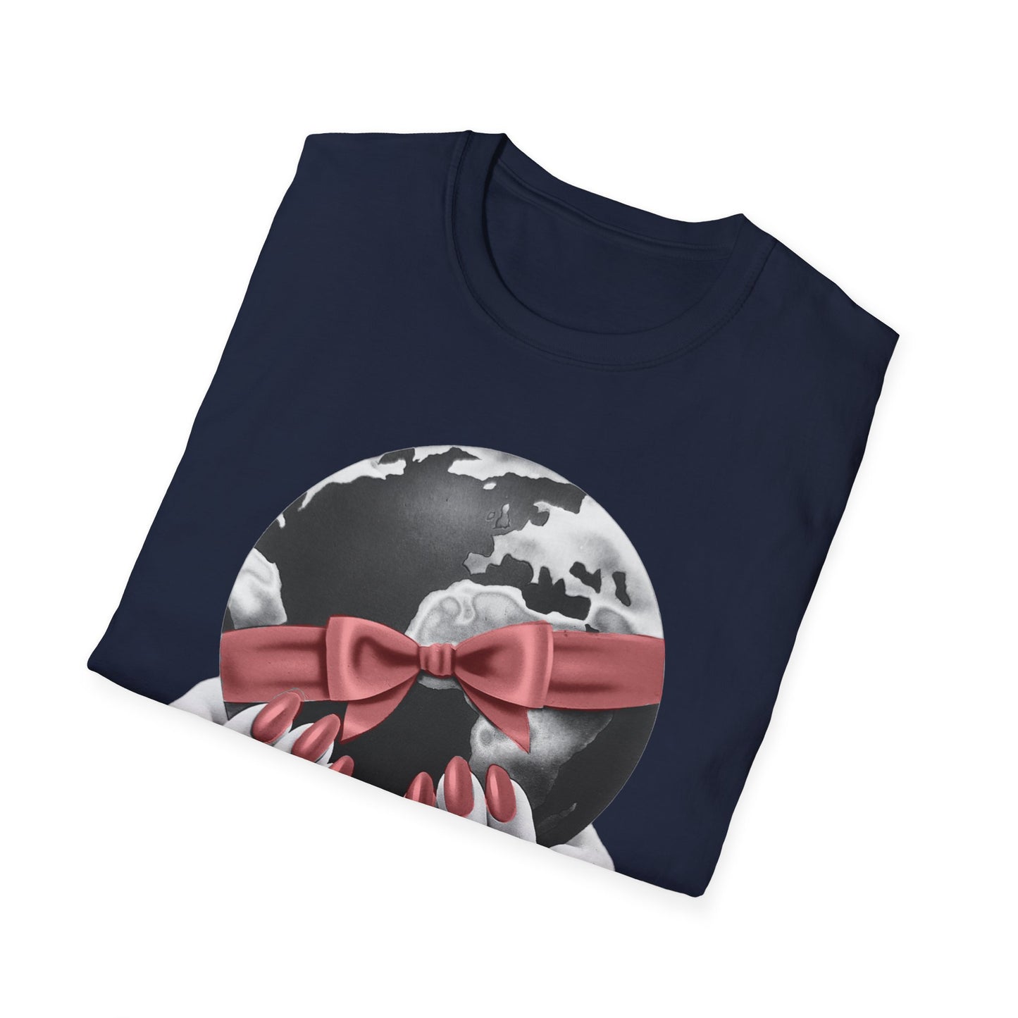 i'd give you the world 1980s graphic from a greeting card red nail version tshirt