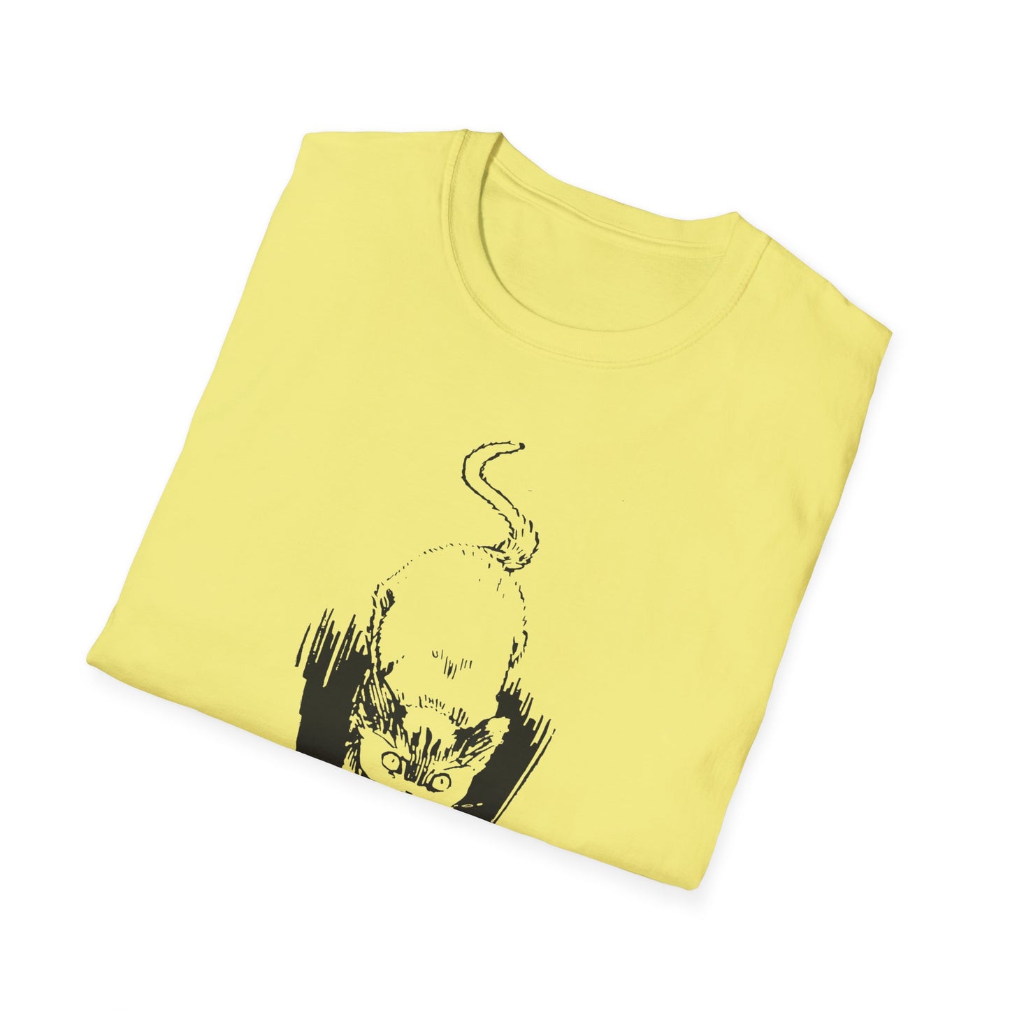 1896 spooked cat from songs for little people monograph illustration by h. stratton tshirt