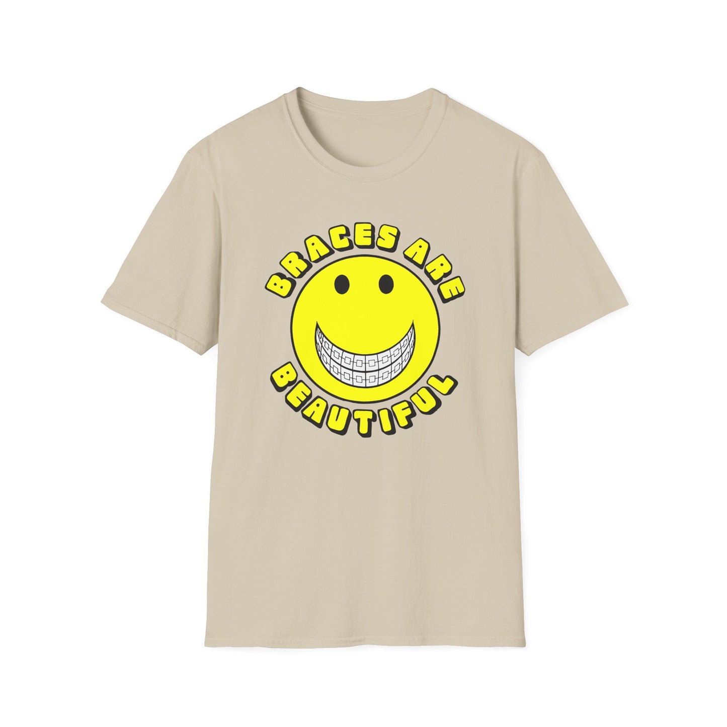braces are beautiful 1970s graphic tshirt