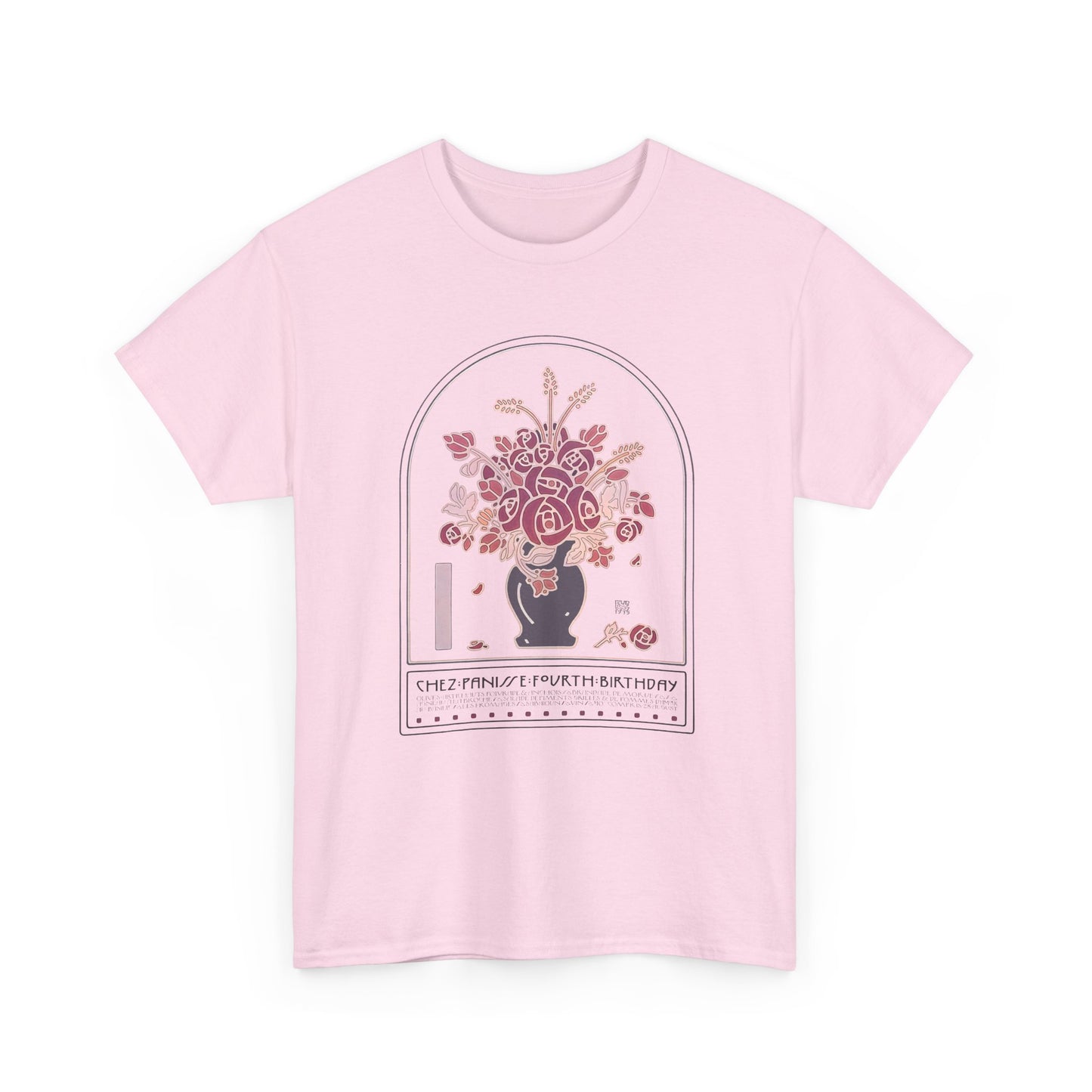 1977 david lance goines chez panisse fourth birthday reproduction poster tshirt