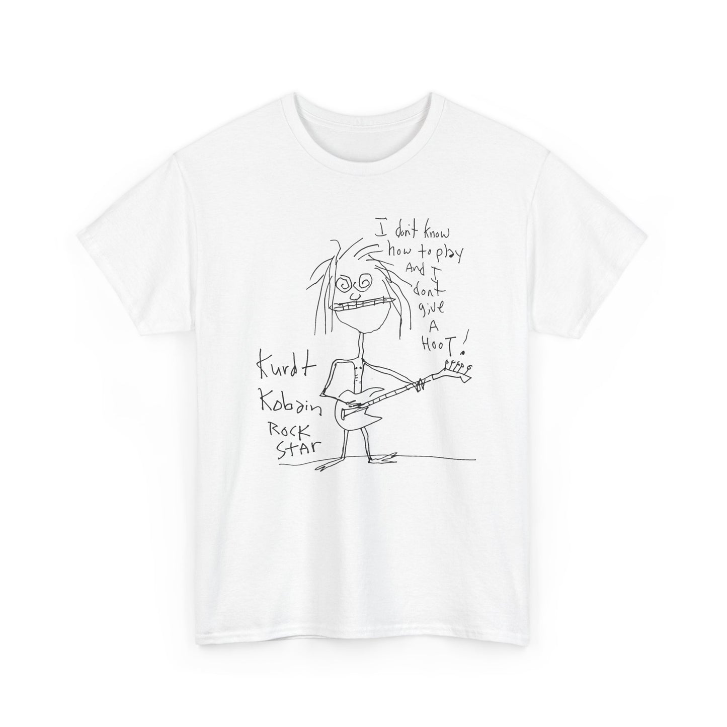 1992 kurt cobain self portrait reproduction tshirt