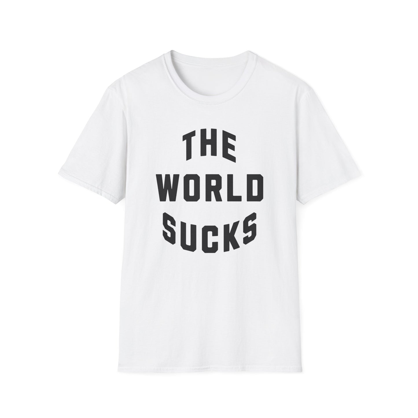 the world sucks vintage design tshirt