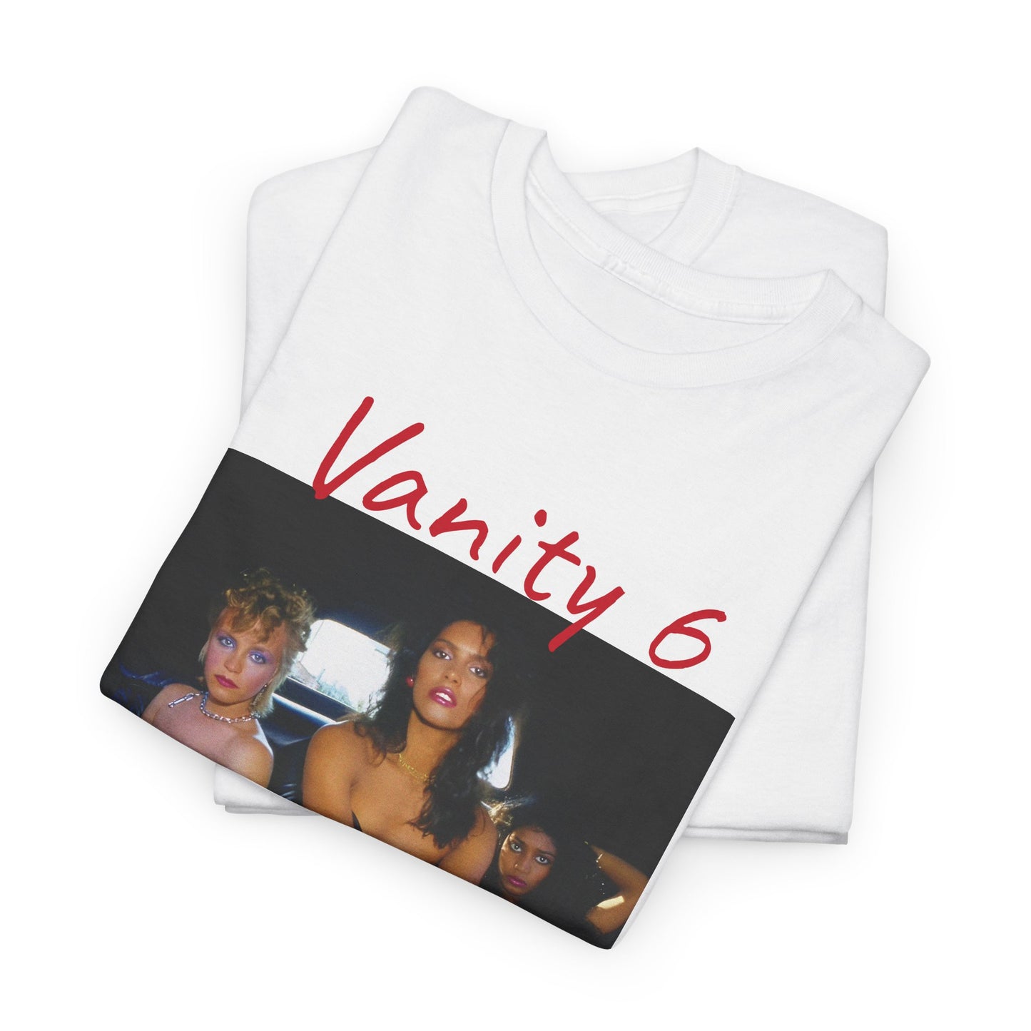 vanity 6 in a limousine tshirt