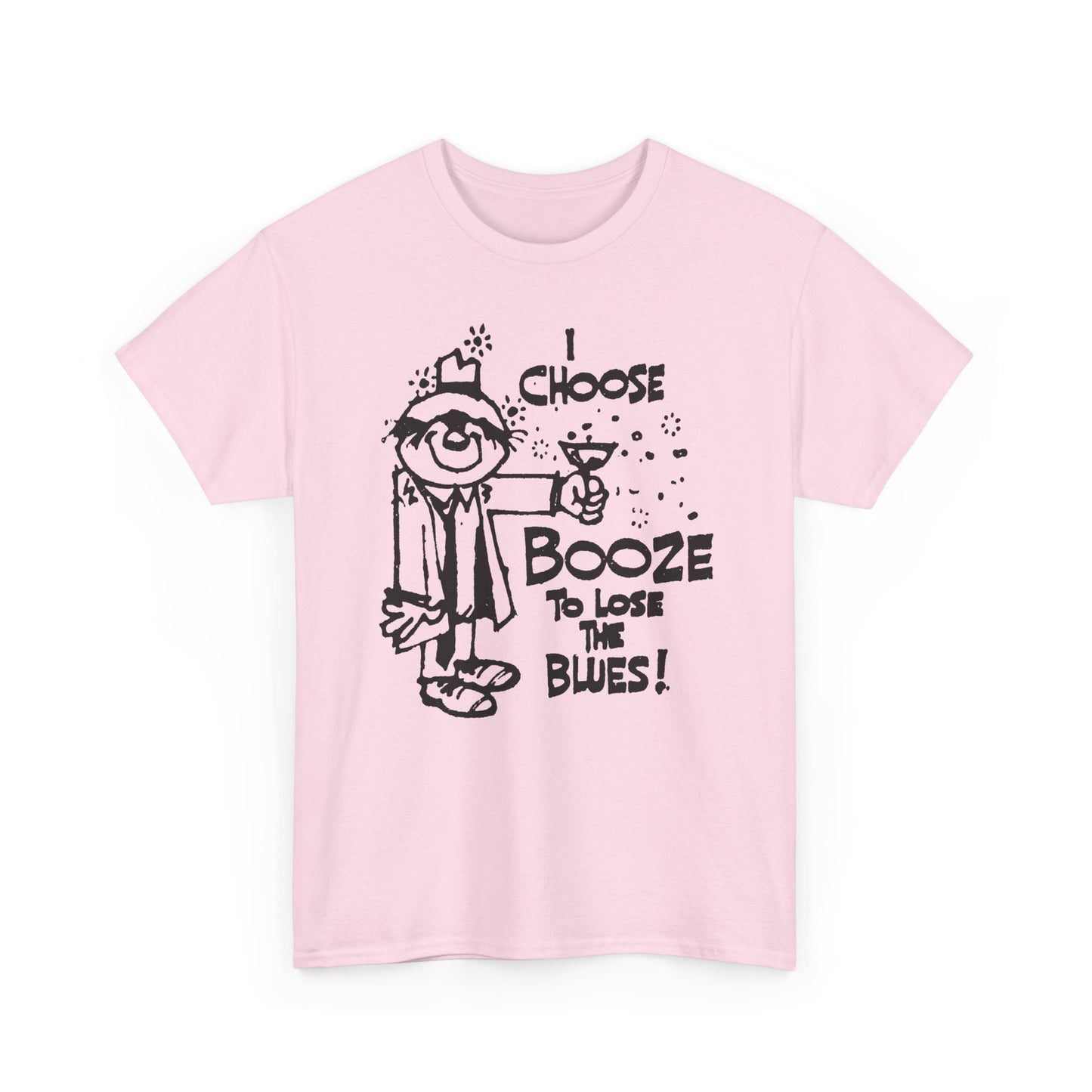 1970s i choose booze to lose the blues reproduction tshirt