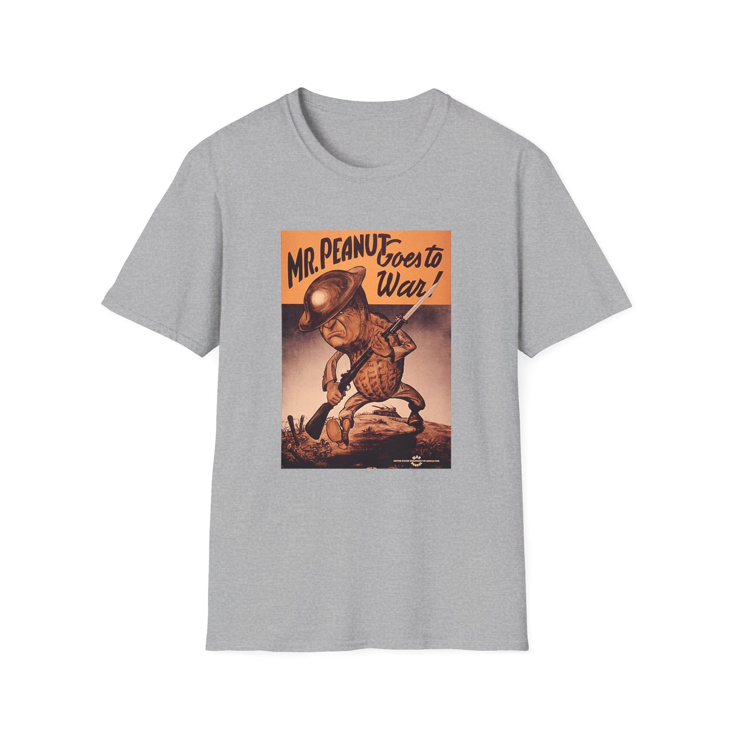 1942 mr. peanut goes to war from the united states department of agriculture war boards tshirt