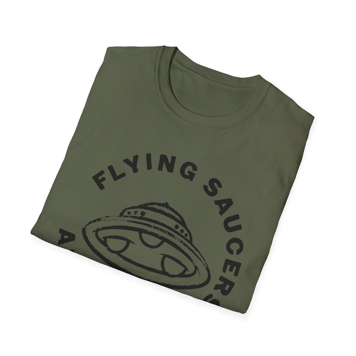 flying saucers are real! vintage style image tshirt