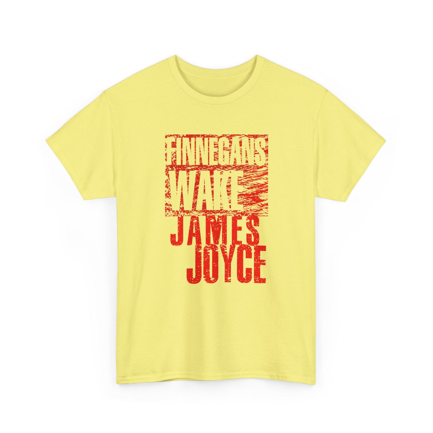 james joyce finnegans wake in red tshirt