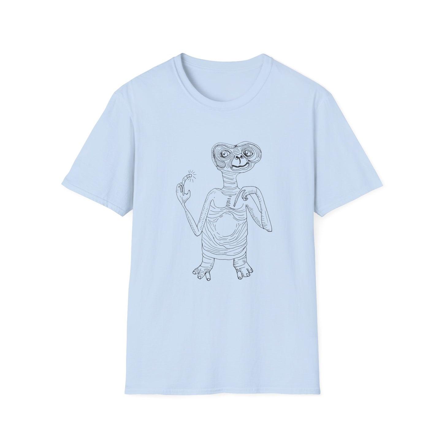 original drawing E.T the extraterrestrial on a tshirt