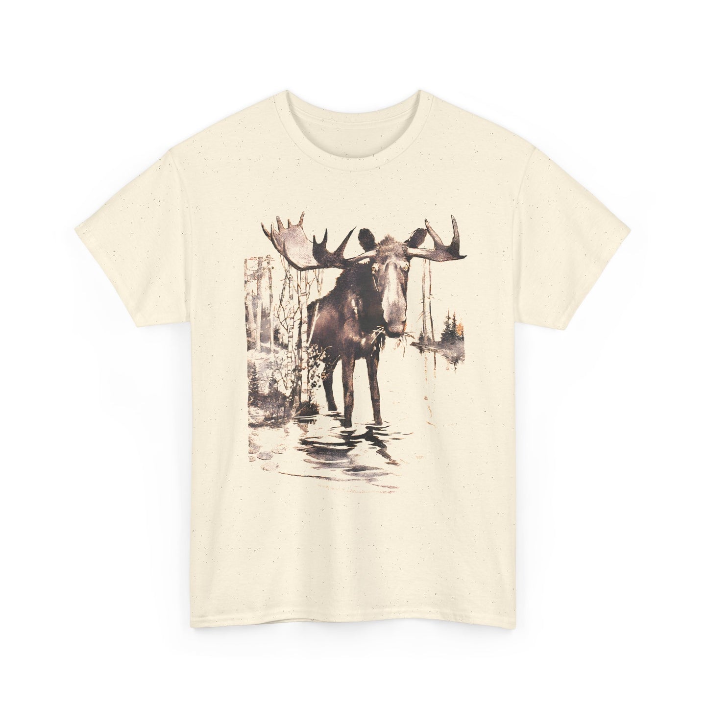 1908 outdoor life magazine cover with moose illustration custom edit tshirt