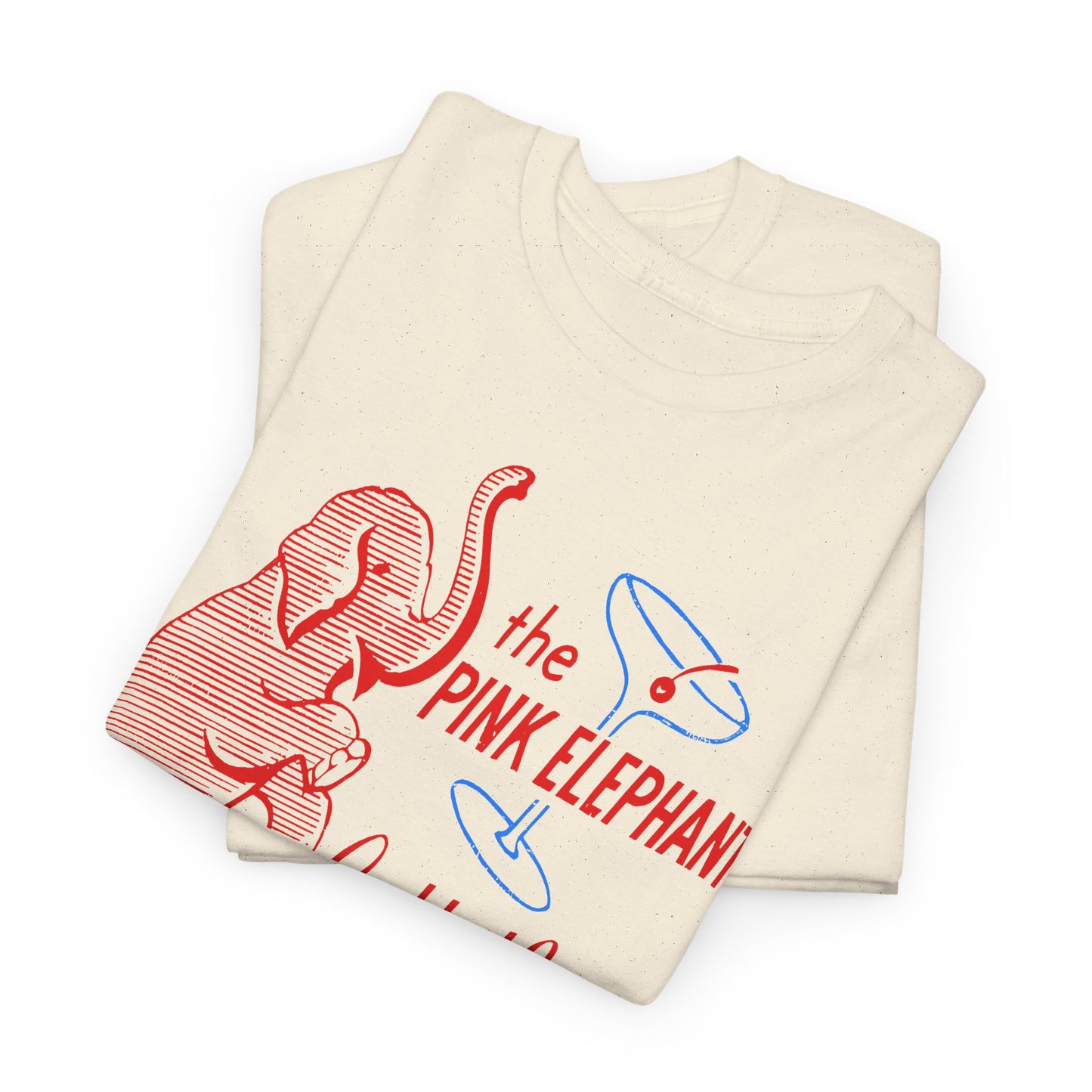 the pink elephant lounge air conditioned cocktail lounge vintage graphic custom edit tshirt