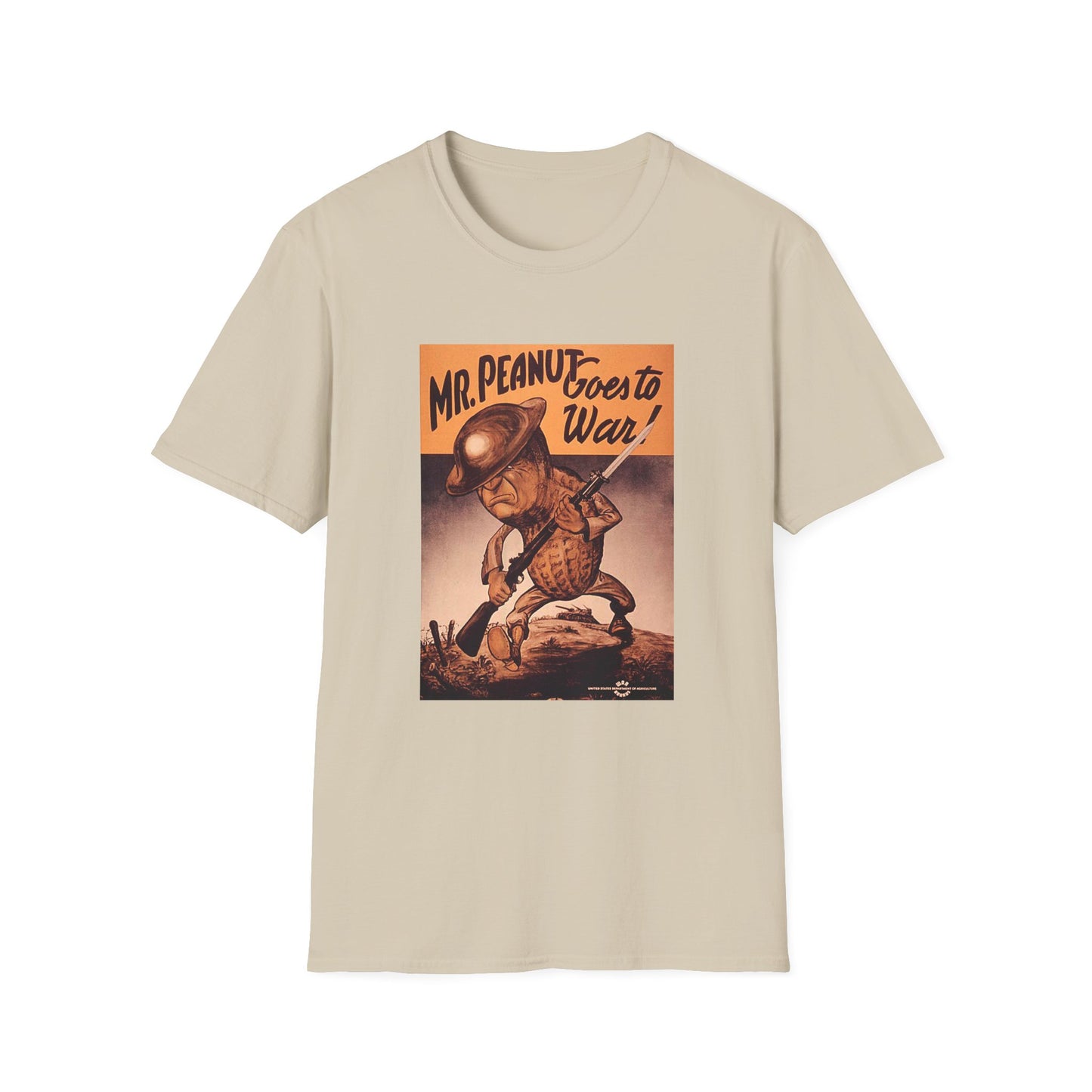1942 mr. peanut goes to war from the united states department of agriculture war boards tshirt