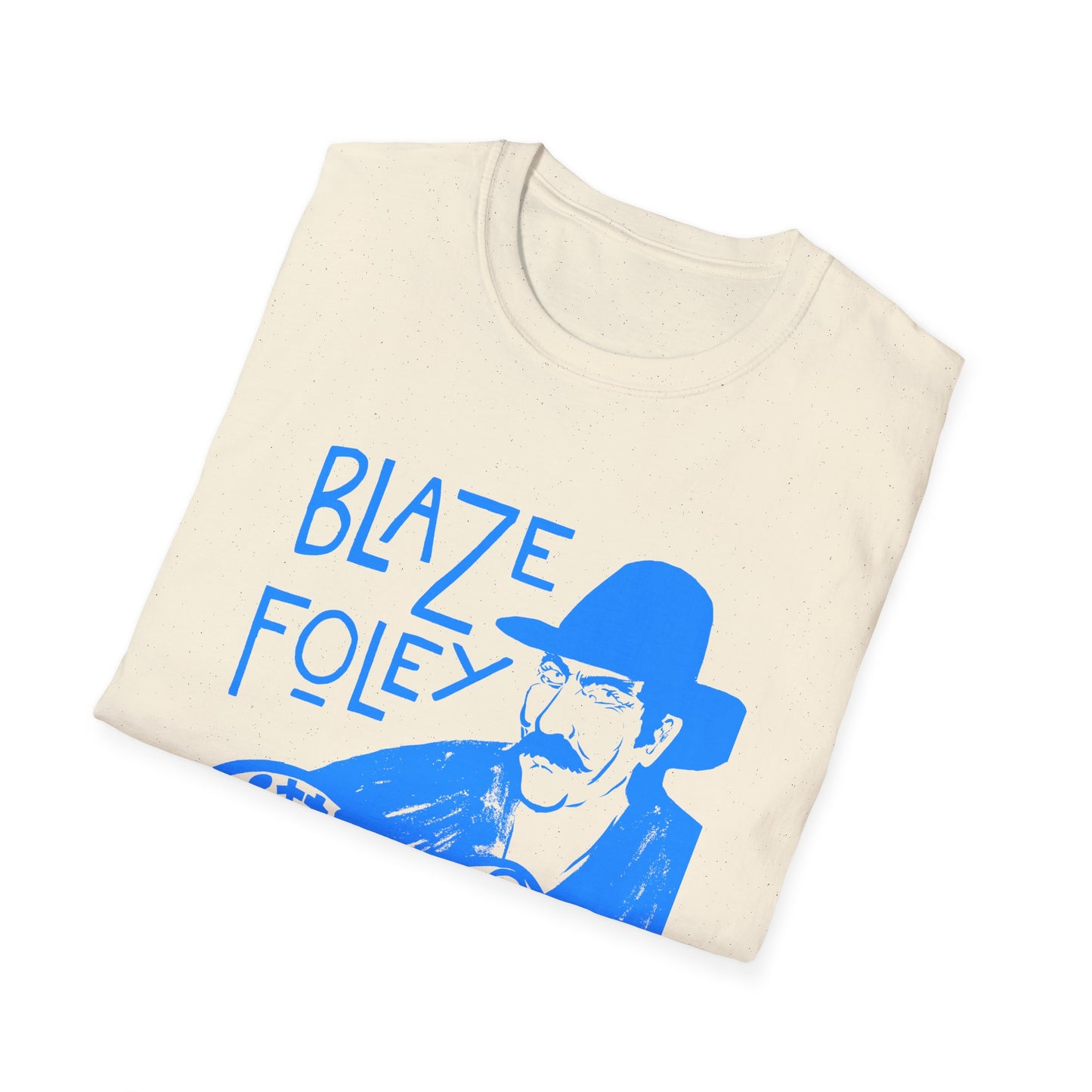 blaze foley sittin' by the road light blue stencil fan art tshirt