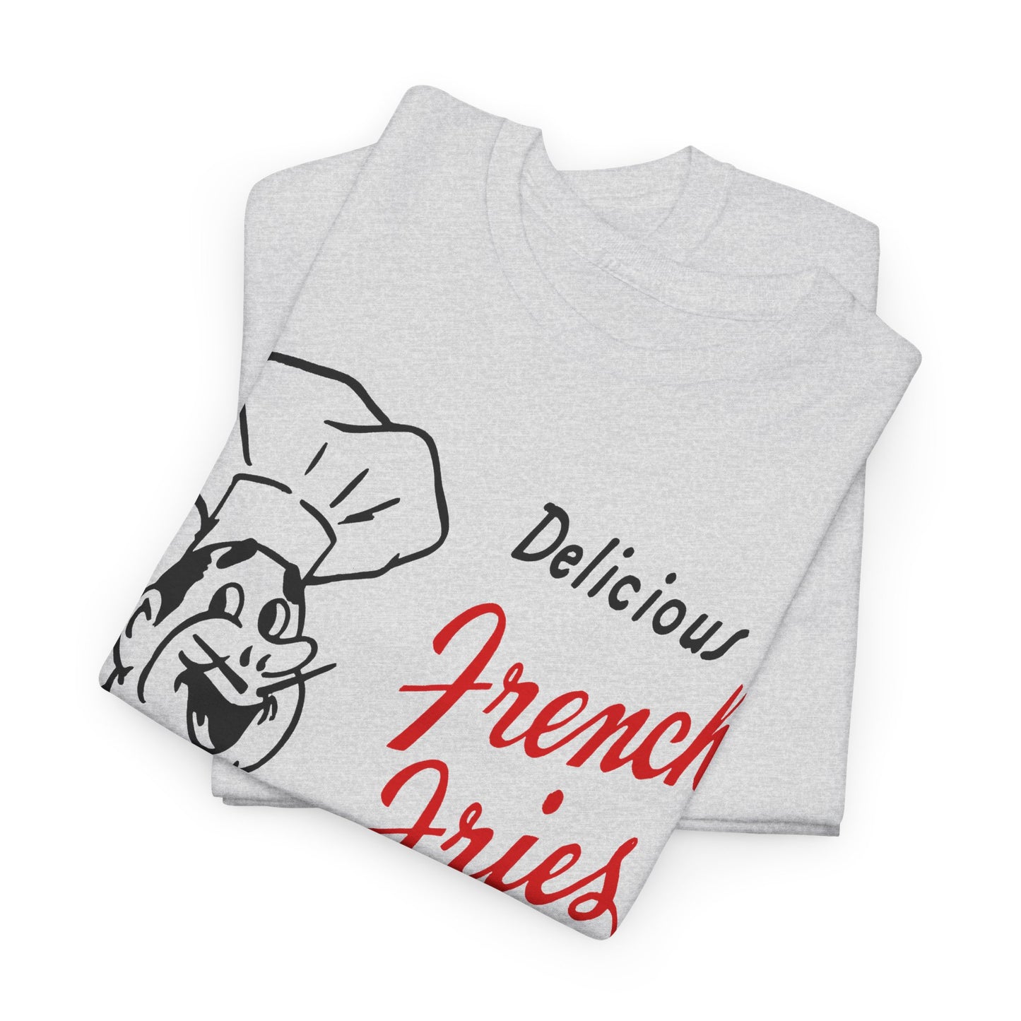 vintage paper bag art delicious french fries reproduction tshirt