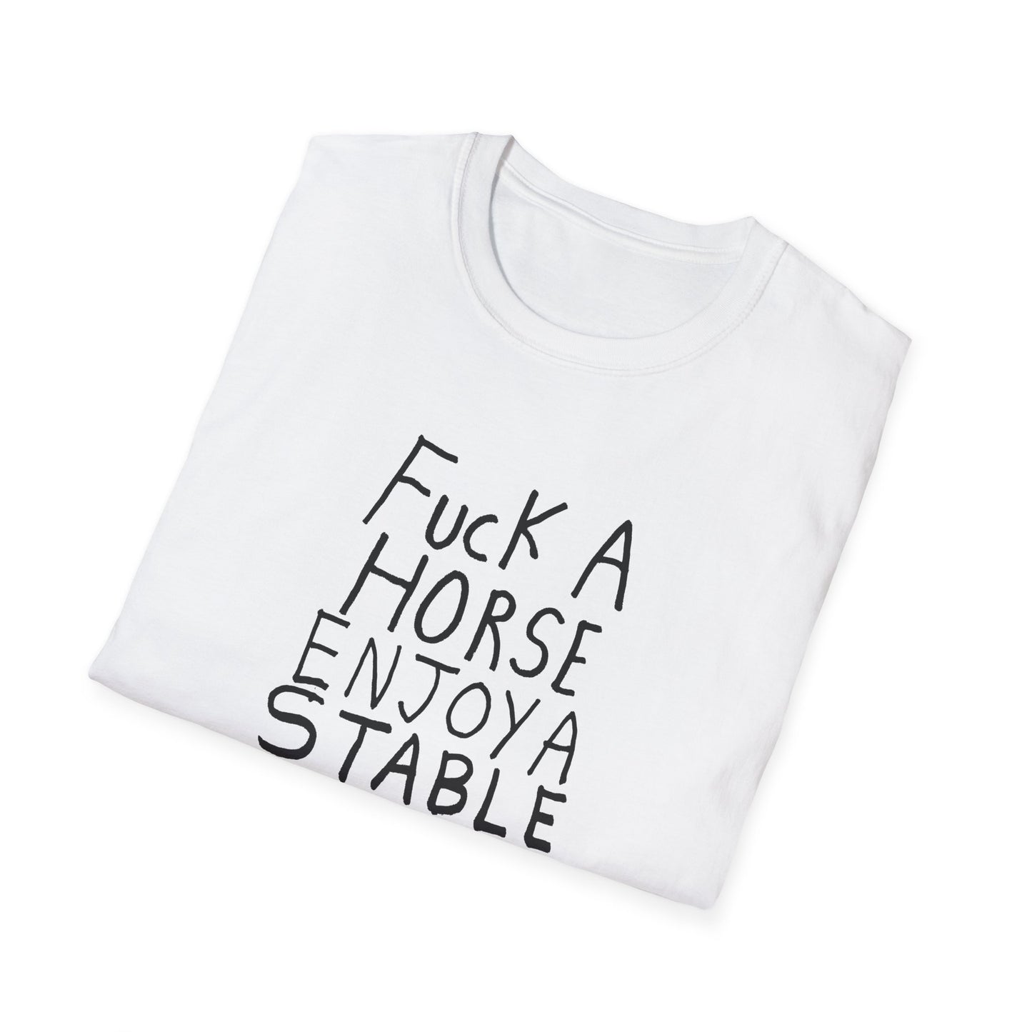 fuck a horse enjoy a stable relationship hand drawn tshirt