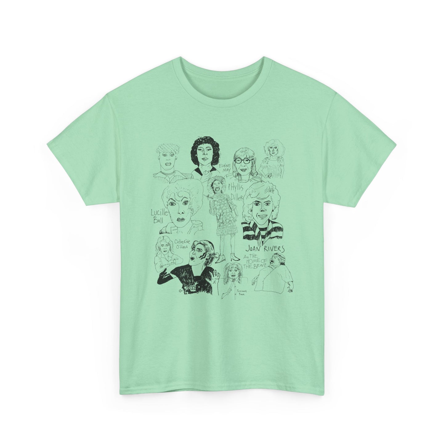 original drawing women of comedy collage tshirt