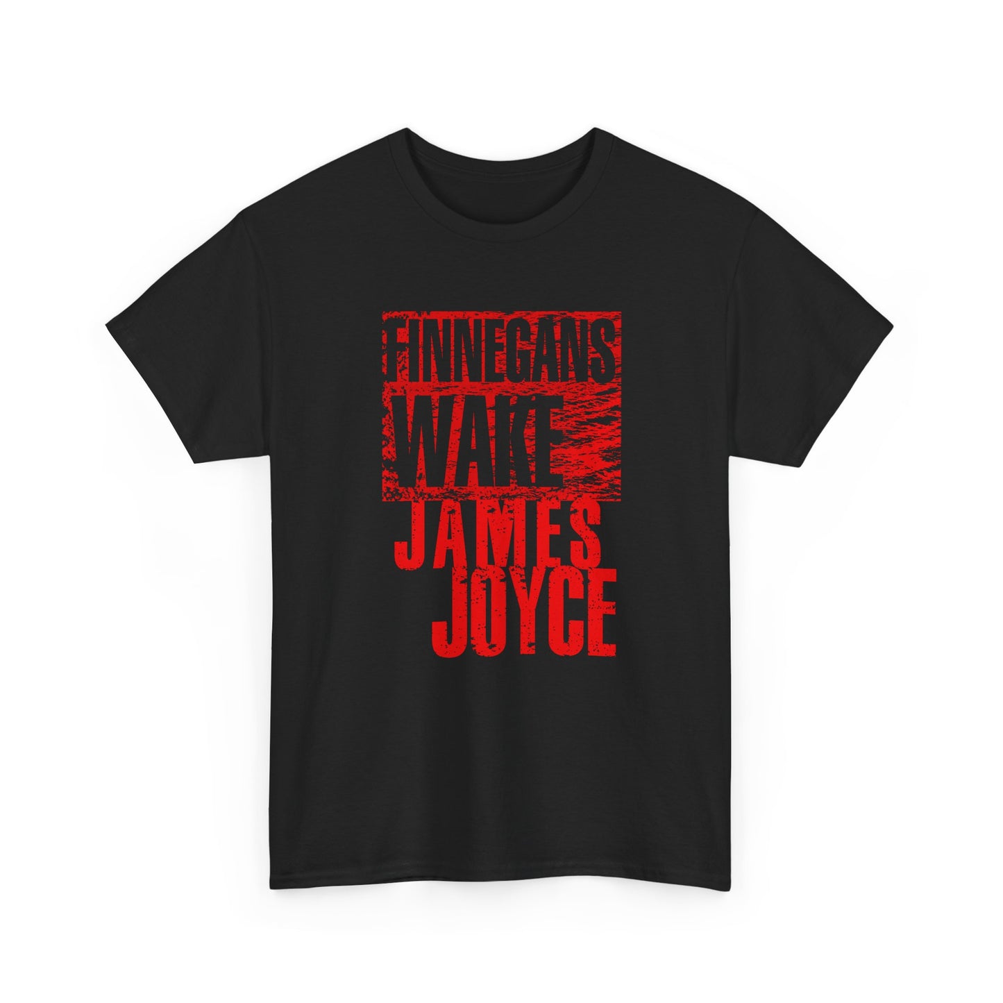 james joyce finnegans wake in red tshirt