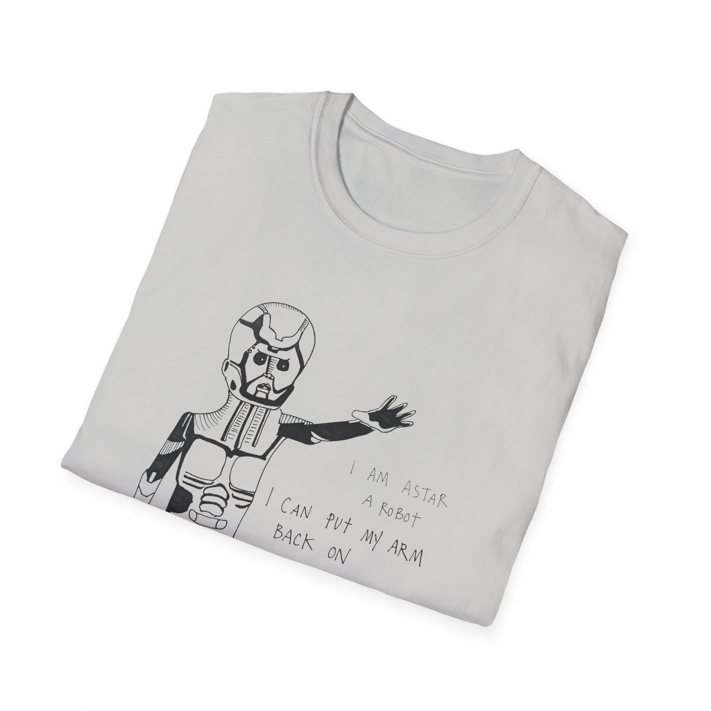 original drawing astar the robot 1980s canadian psa tshirt