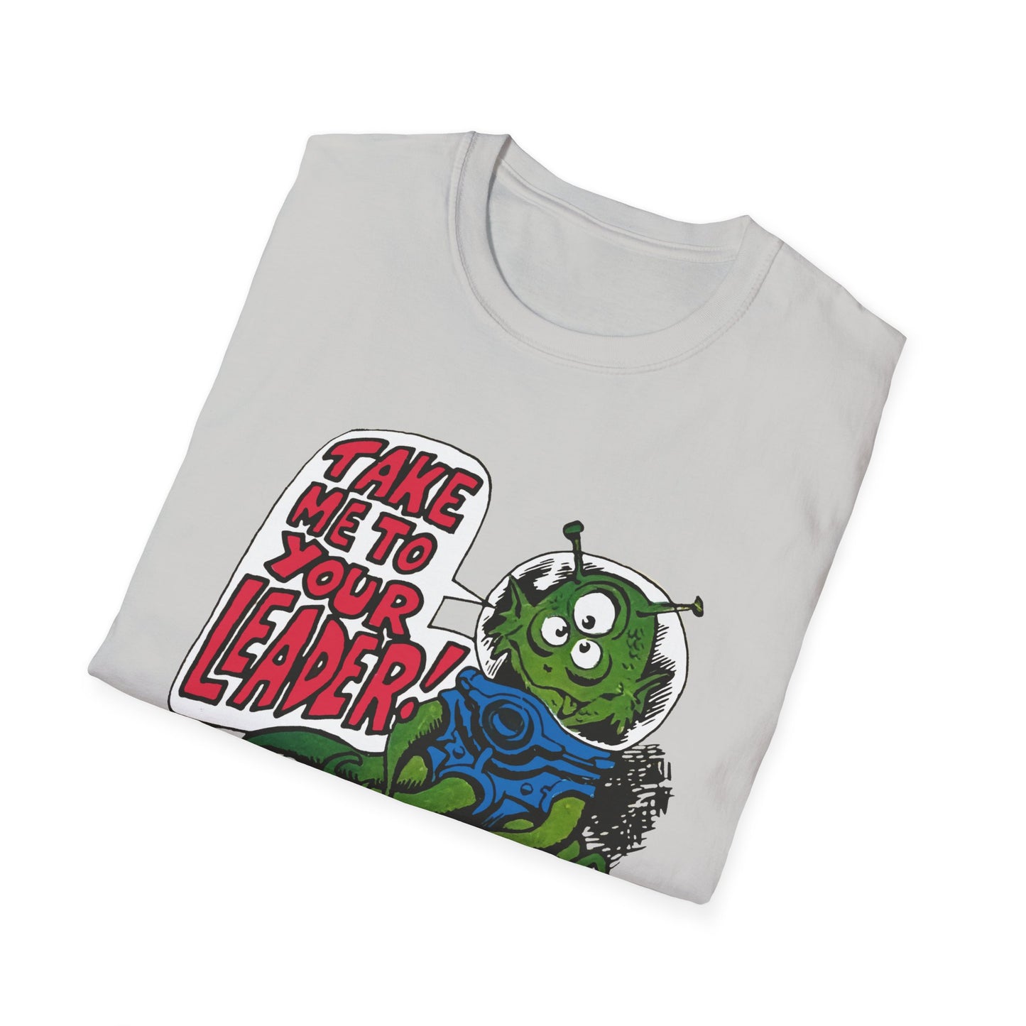 1970s take me to your leader alien cartoon character reproduction tshirt