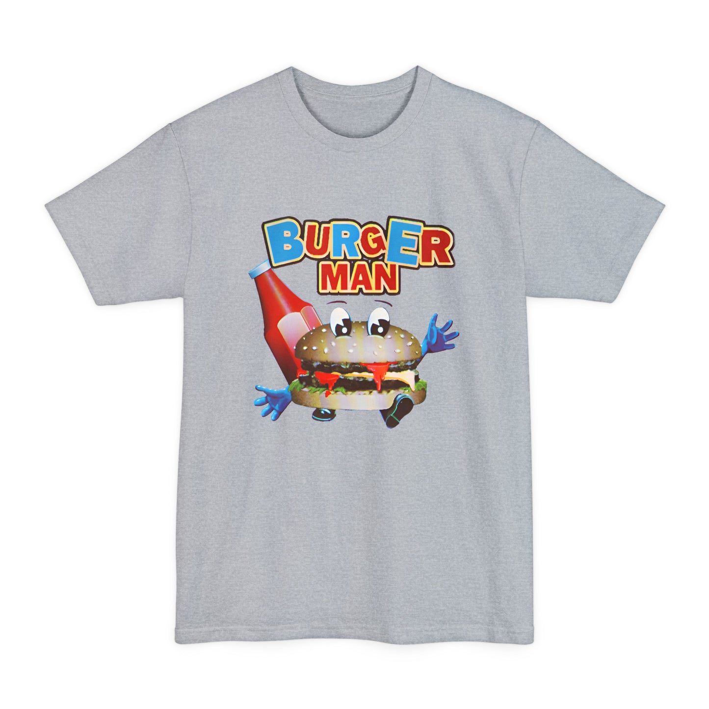 oversized old video game burger man reproduction unisex tall beefy tshirt