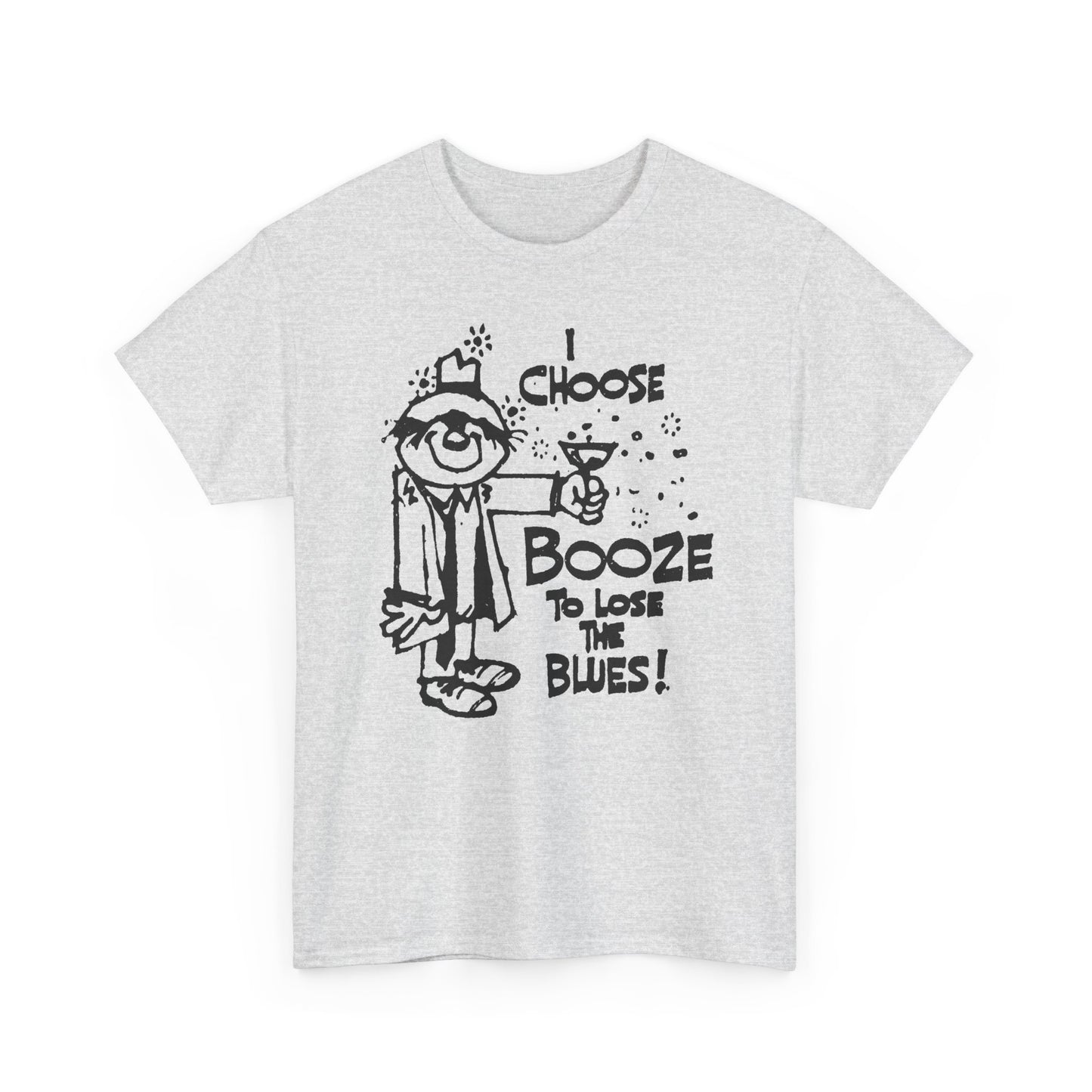 1970s i choose booze to lose the blues reproduction tshirt