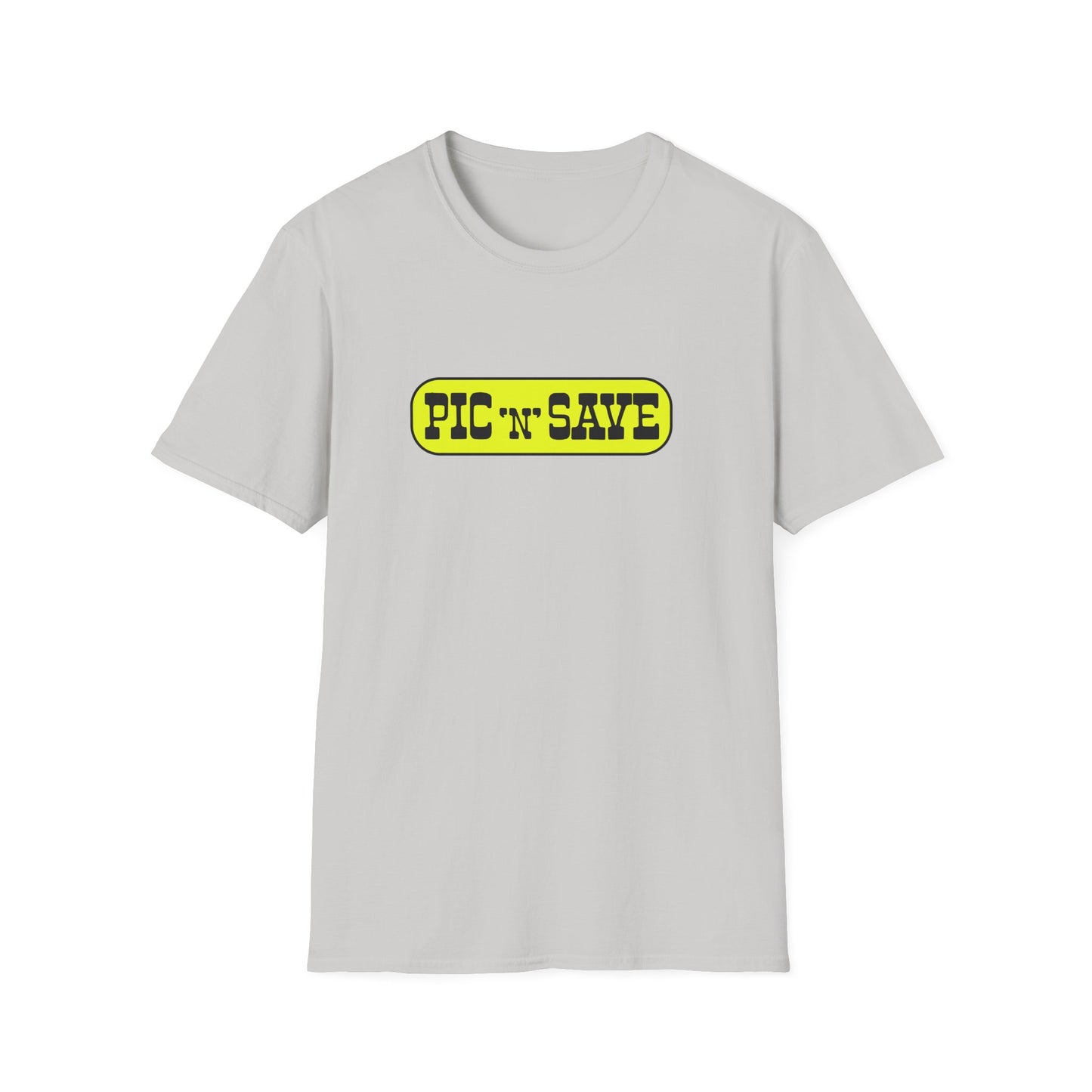 pic n save retail chain logo tshirt