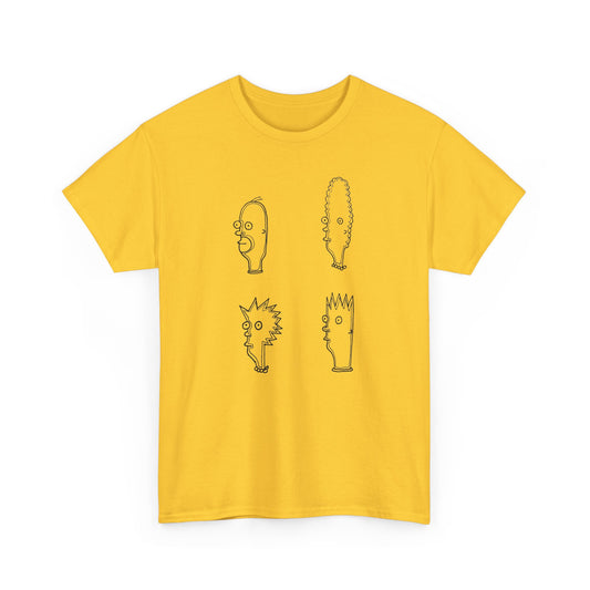 original drawing bart lisa marge and homer fan art tshirt
