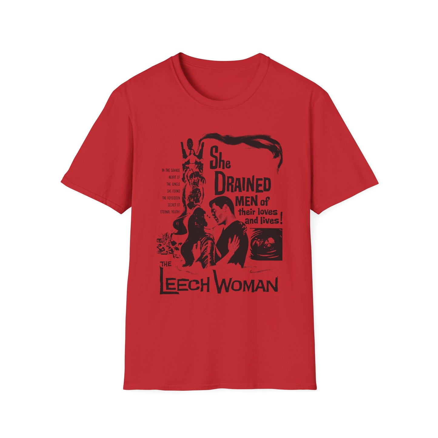 1960 low budget horror rejuvenation film the leech woman movie poster tshirt