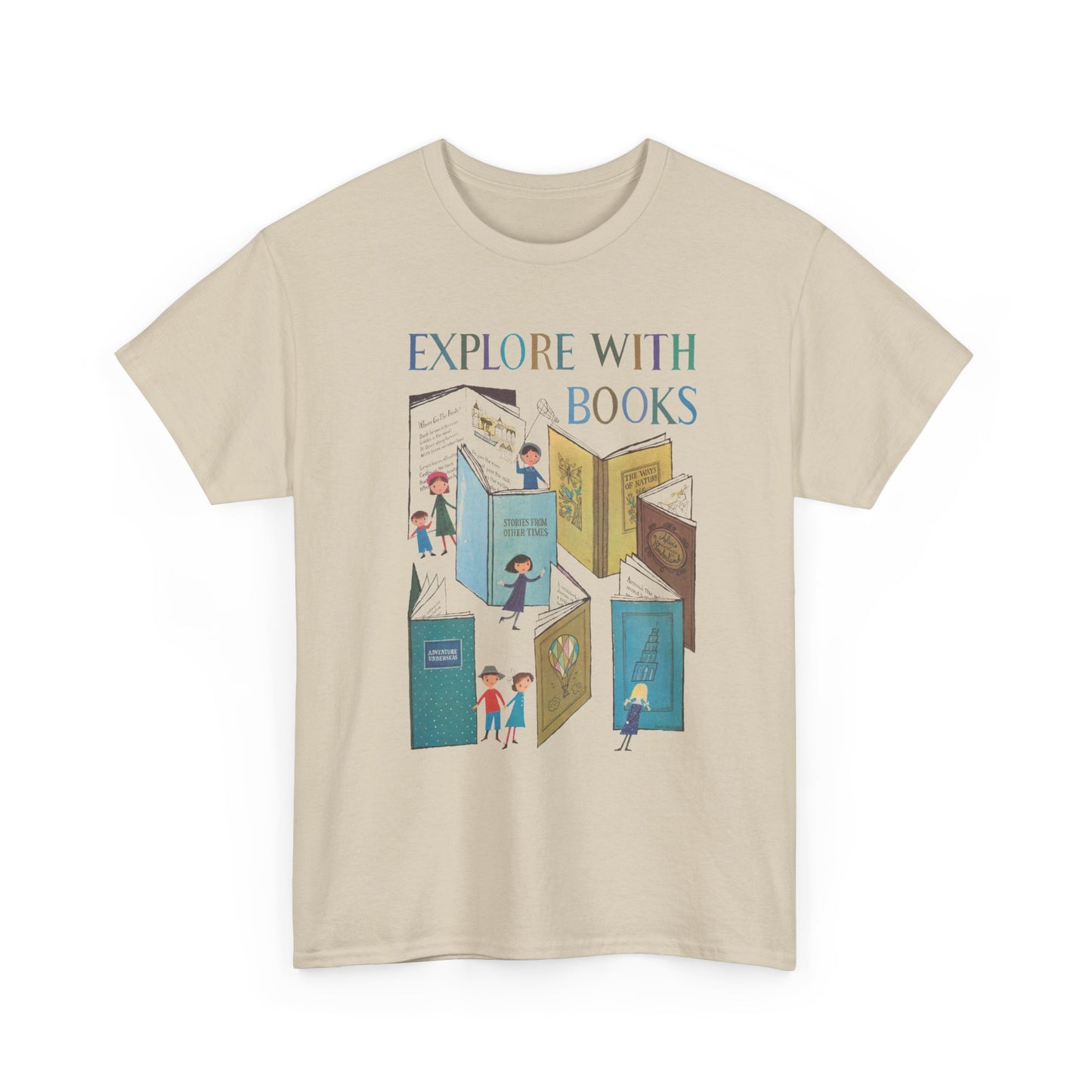 1957 book week poster by a&m provensen explore with books tshirt