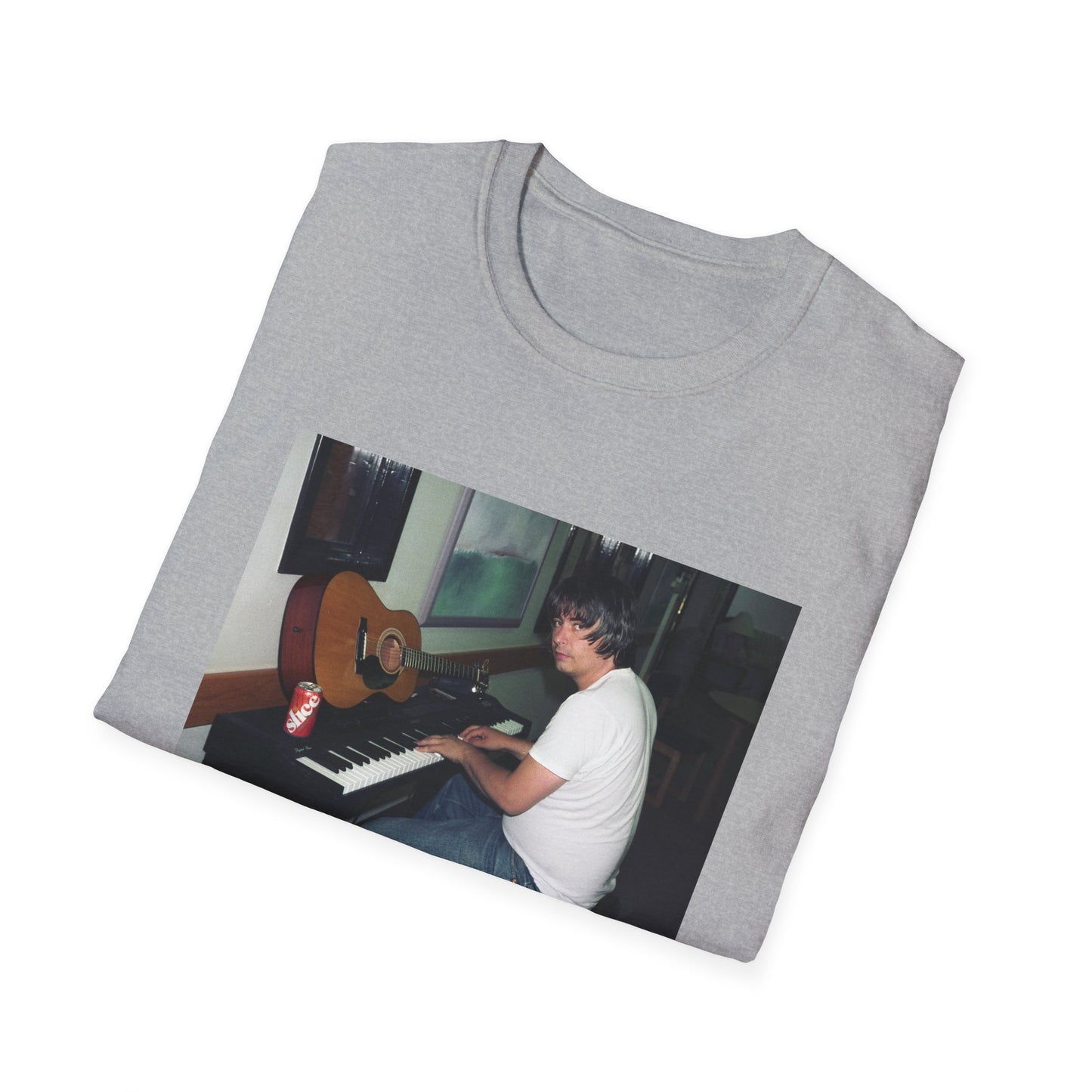 daniel johnston playing piano tshirt