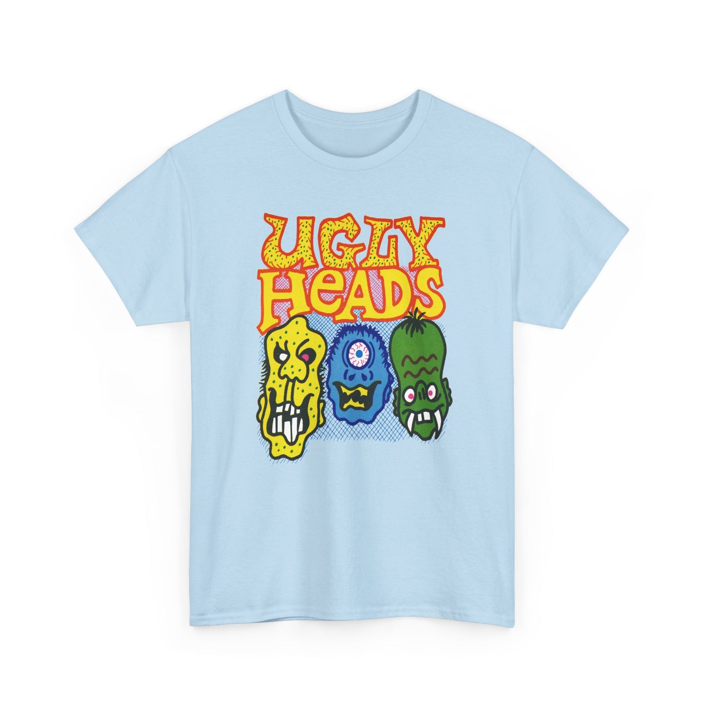 vintage american bubblegum graphic ugly heads reproduction tshirt