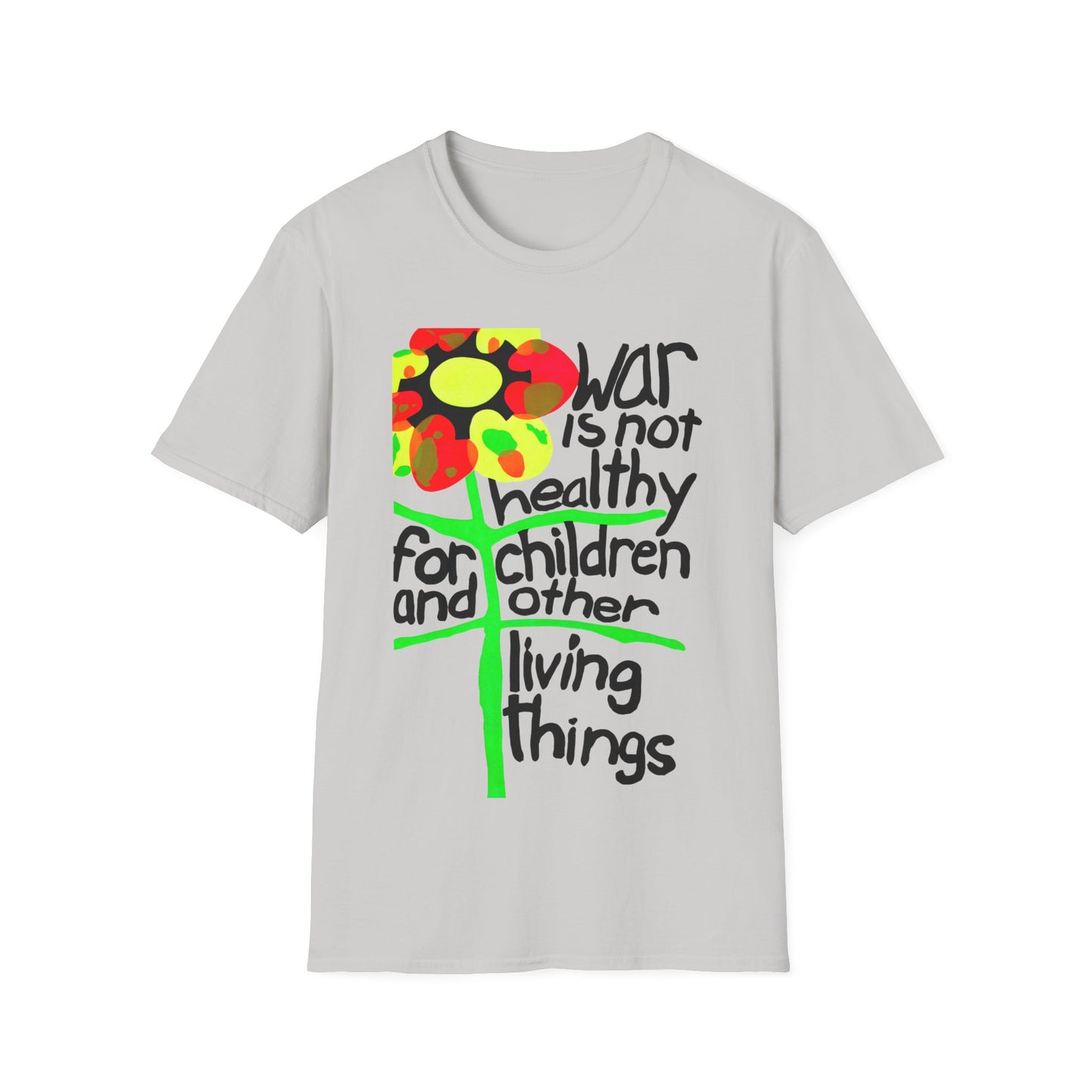 war is not healthy for children and other living things 1970's vietnam anti war poster tshirt