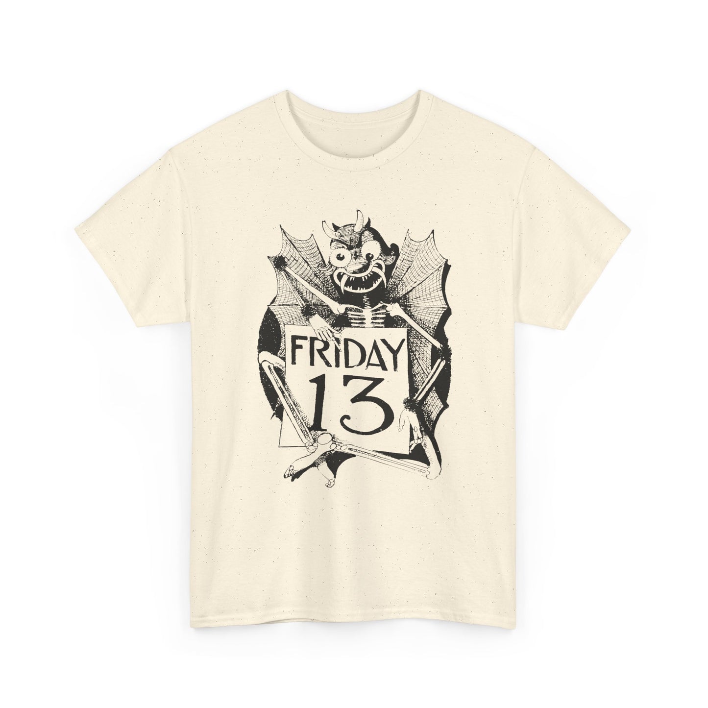 early 1900s friday the 13th jinx illustration reproduction tshirt