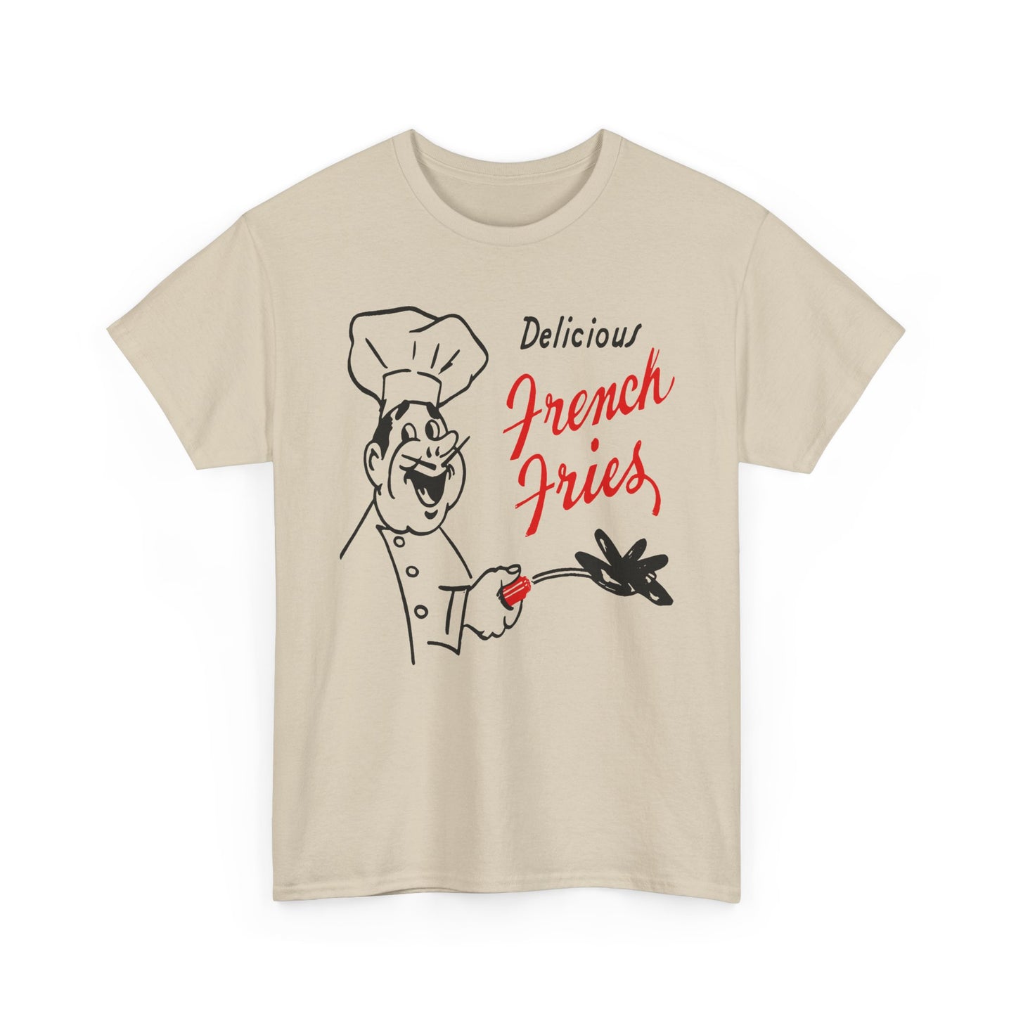 vintage paper bag art delicious french fries reproduction tshirt