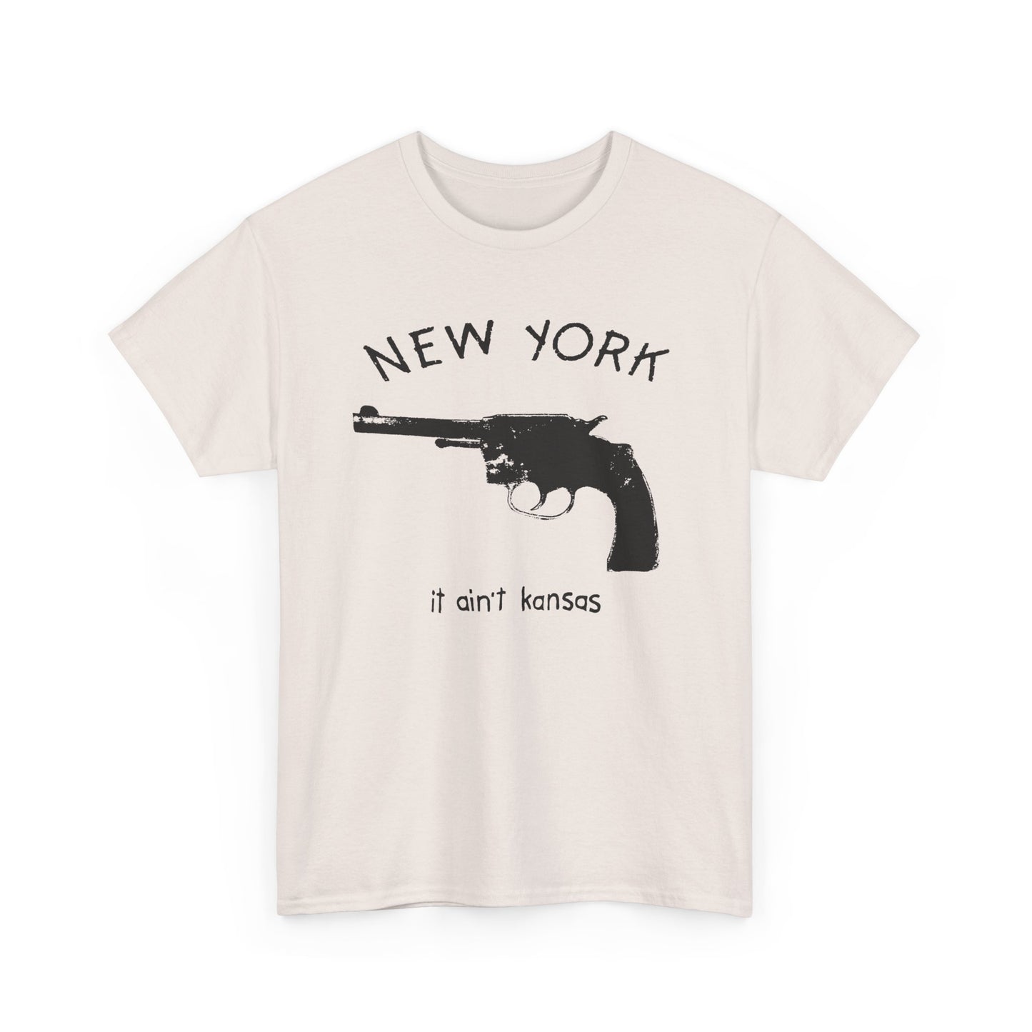 vintage 90s new york it ain't kansas with pistol reproduction tshirt
