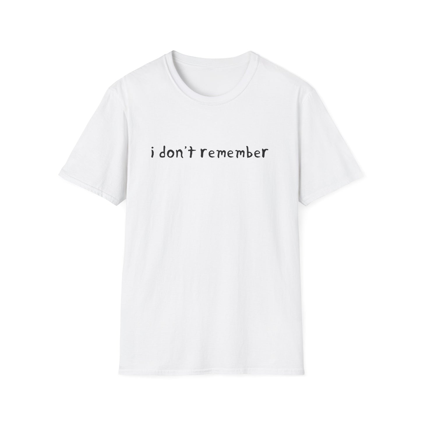 i don't remember hand drawn font tshirt