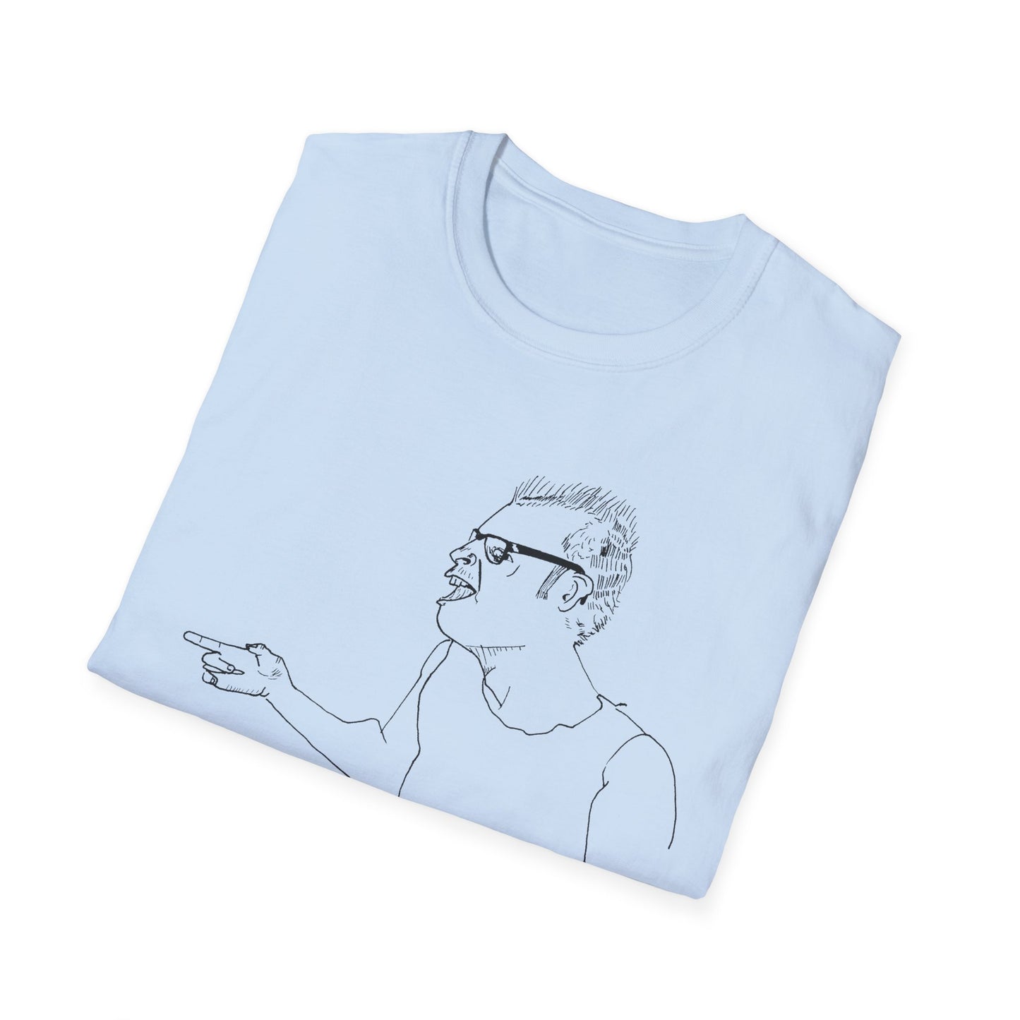 original drawing stick men with ray guns bobby soxx tshirt