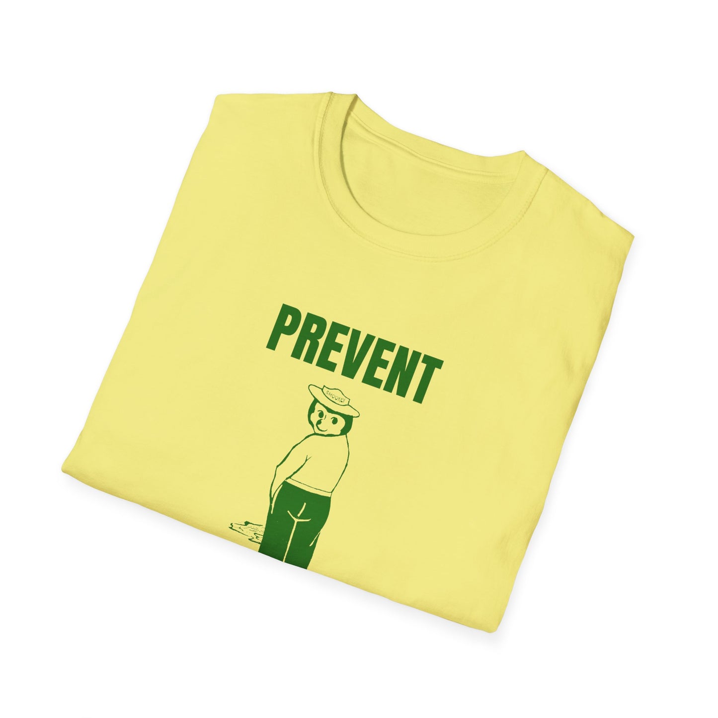 smokey the bear parody 1970s vintage design re print green tshirt