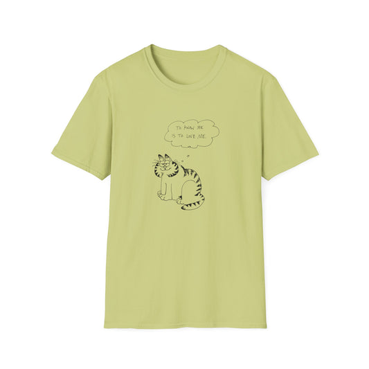 original drawing garfield fan art to know me is to love me tshirt